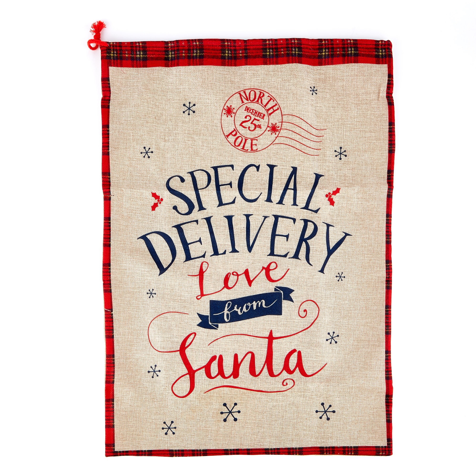 Hessian Christmas Sack - Hand Delivered By Santa