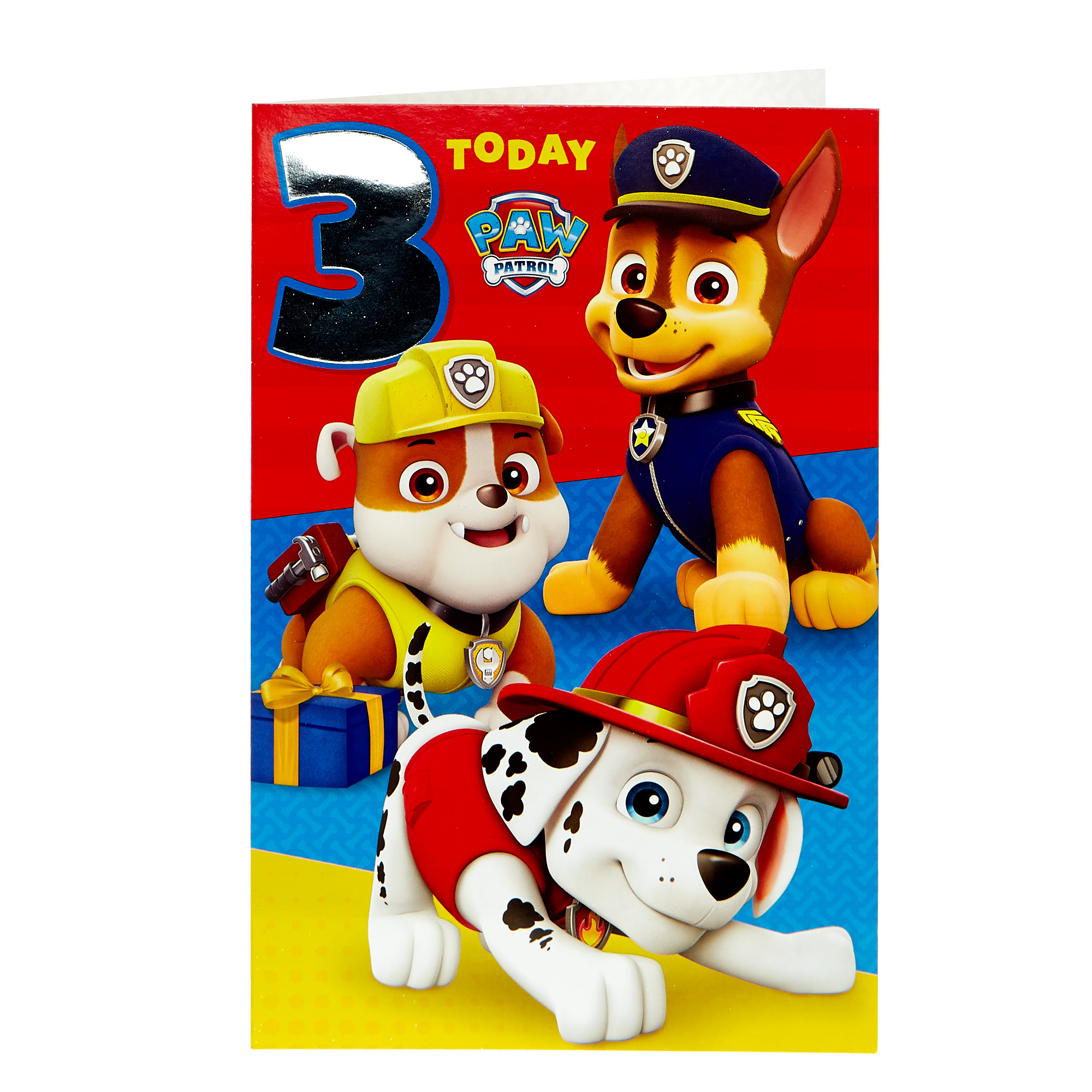 Paw Patrol 3rd Birthday Card