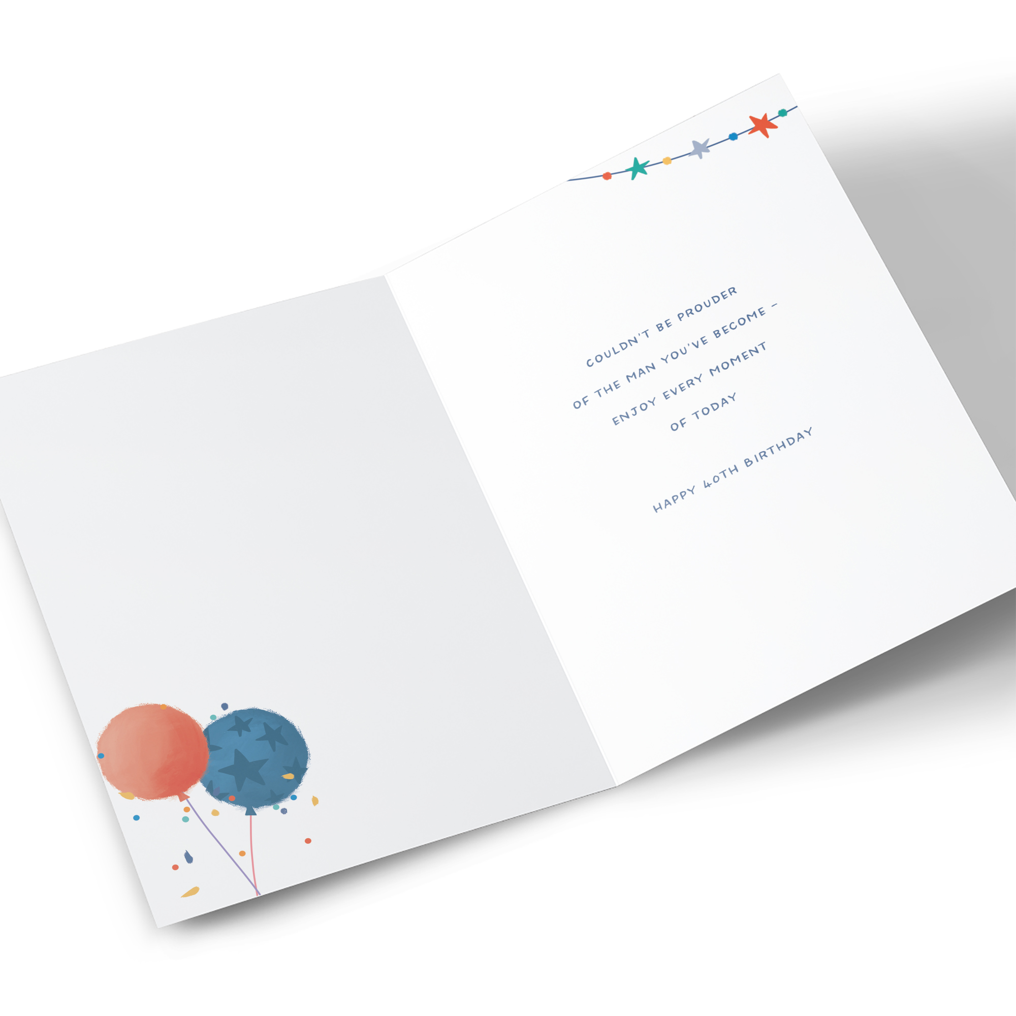 40th Birthday Card - Couldn't Be Prouder, Son