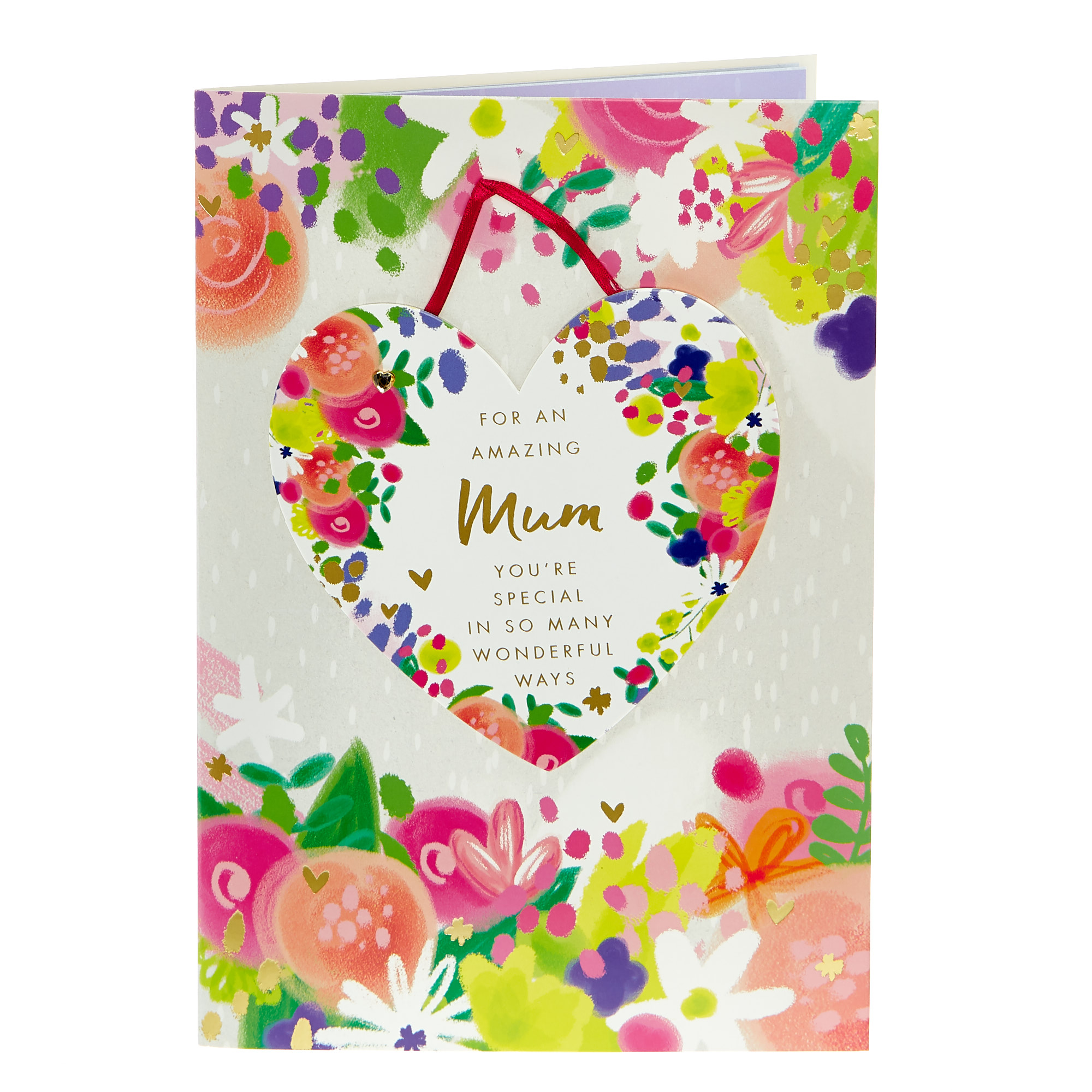 Mother's Day Card - Amazing Mum (With Keepsake)