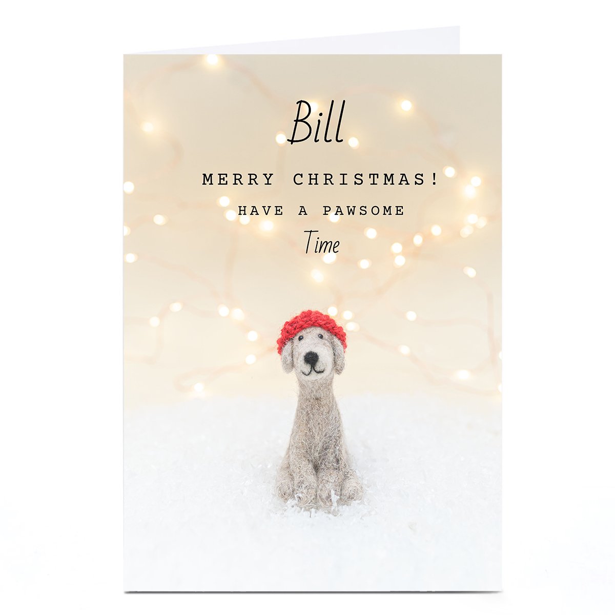 Personalised Lemon & Sugar Christmas Card - Dog