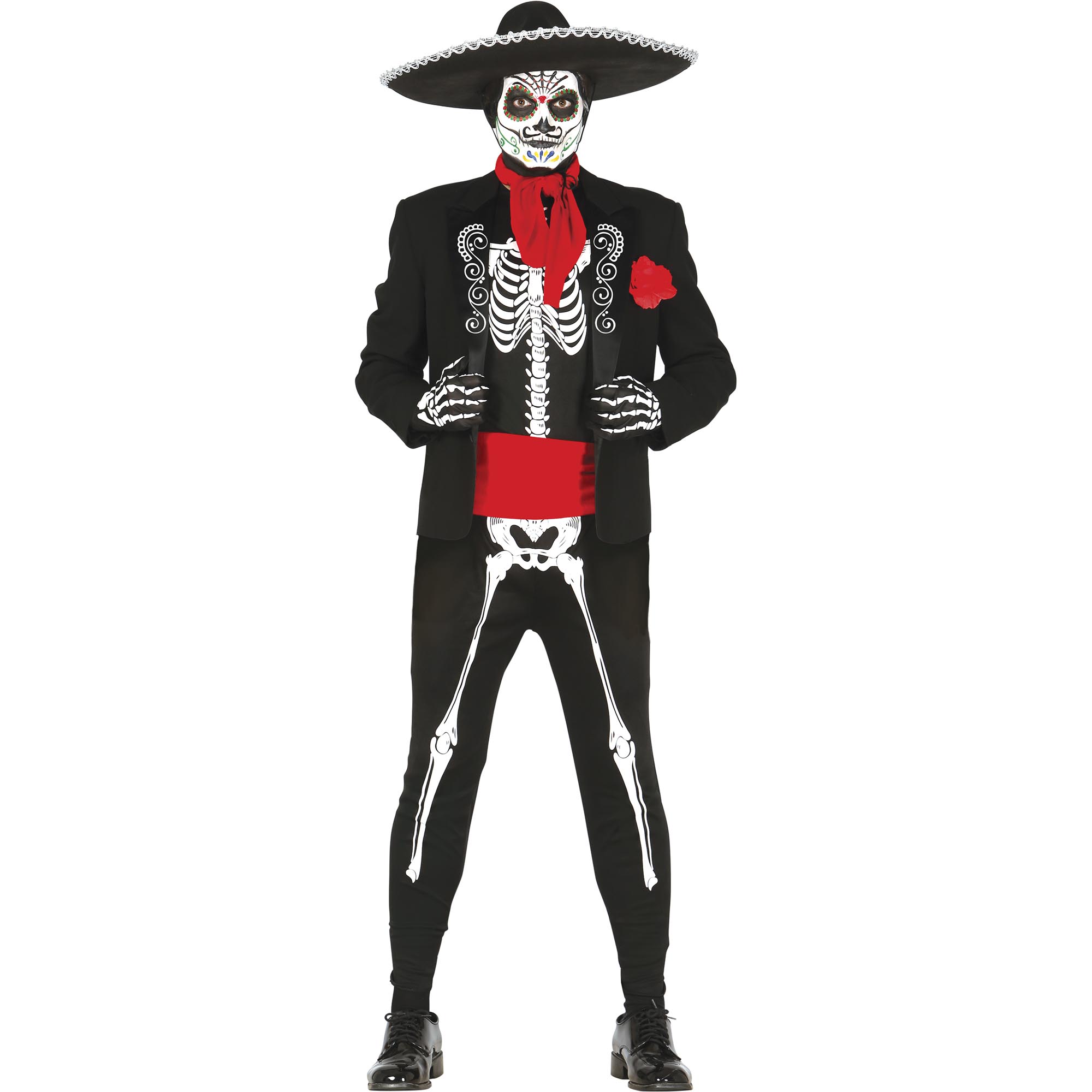 Mexican Skeleton Adult Fancy Dress Costume 