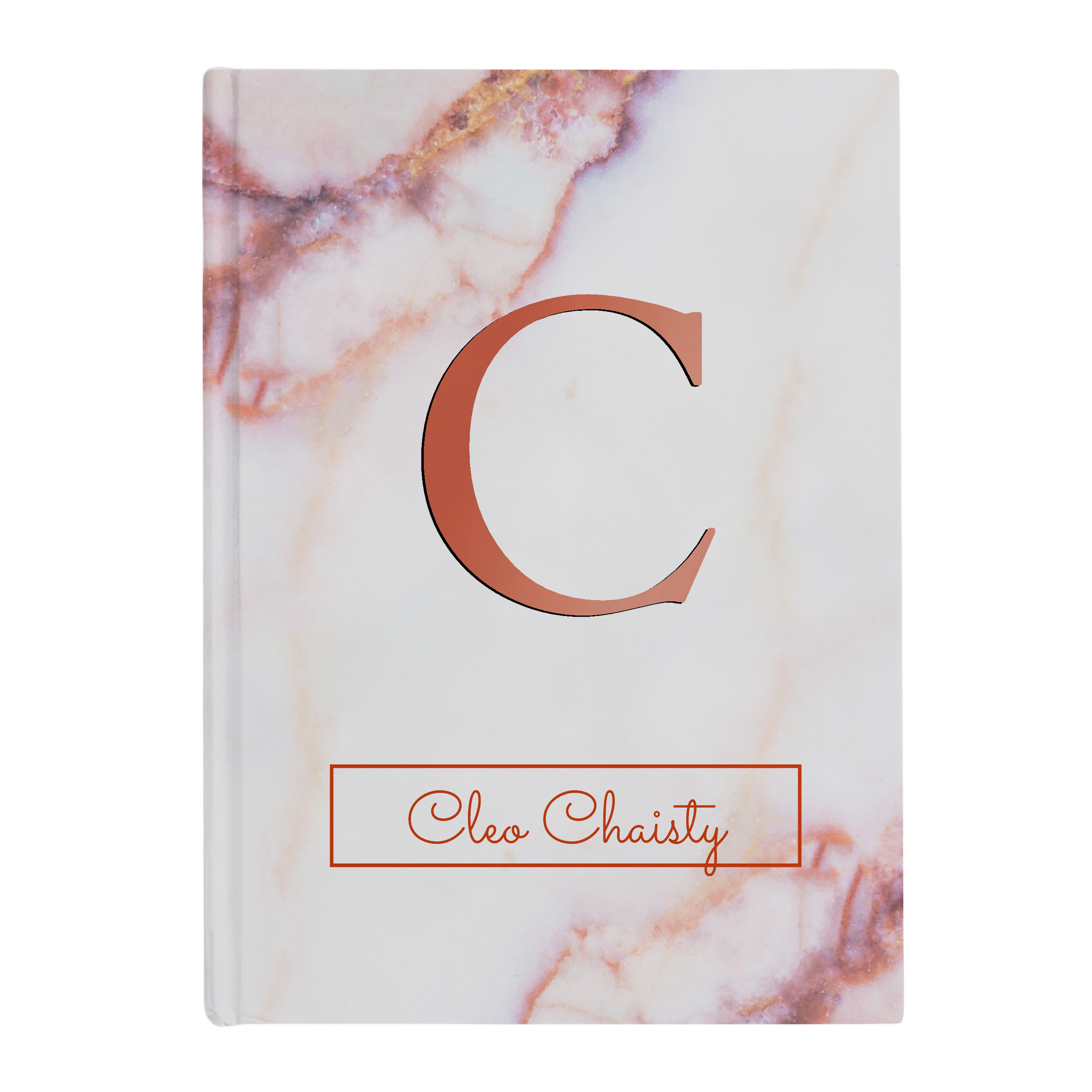 Personalised Diary - Copper Marble Initial