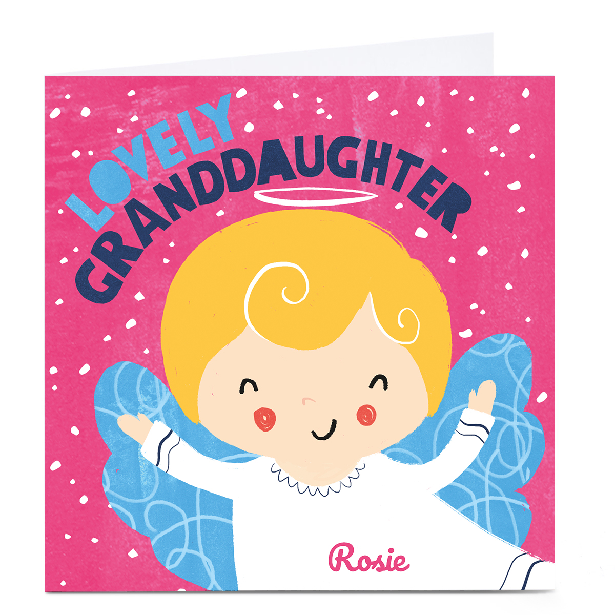 Personalised Gingerbread Christmas Card - Granddaughter
