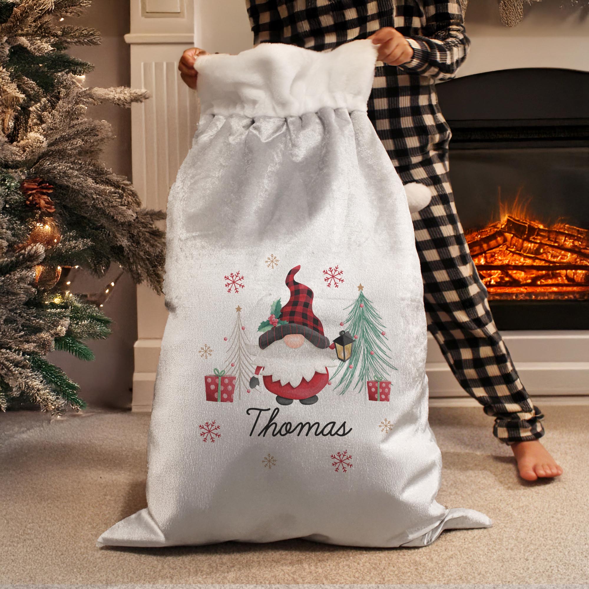 Personalised Gonk Christmas Sack,  Personalised Gonk Christmas Sack