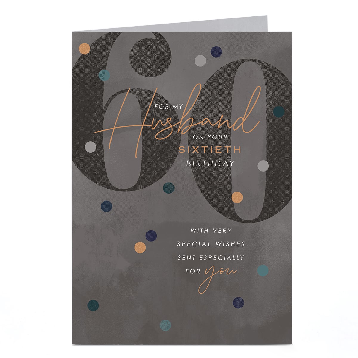 60th Birthday Card - Very Special Wishes, Husband
