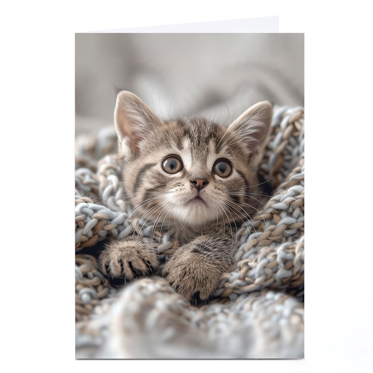 Personalised Birthday Card - Cute kitten photo