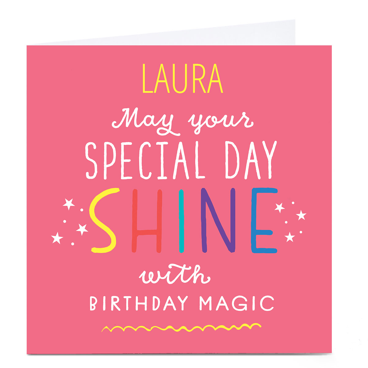Personalised Hello! Card - Special day Shine