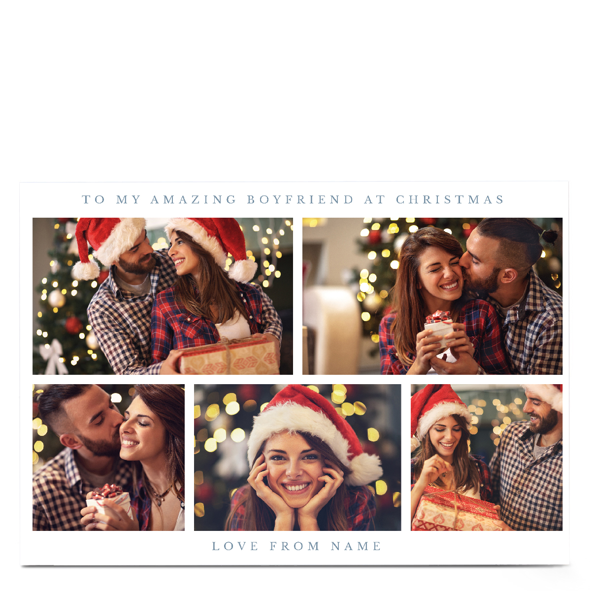 Photo Christmas Card - 5 photos, Amazing Boyfriend