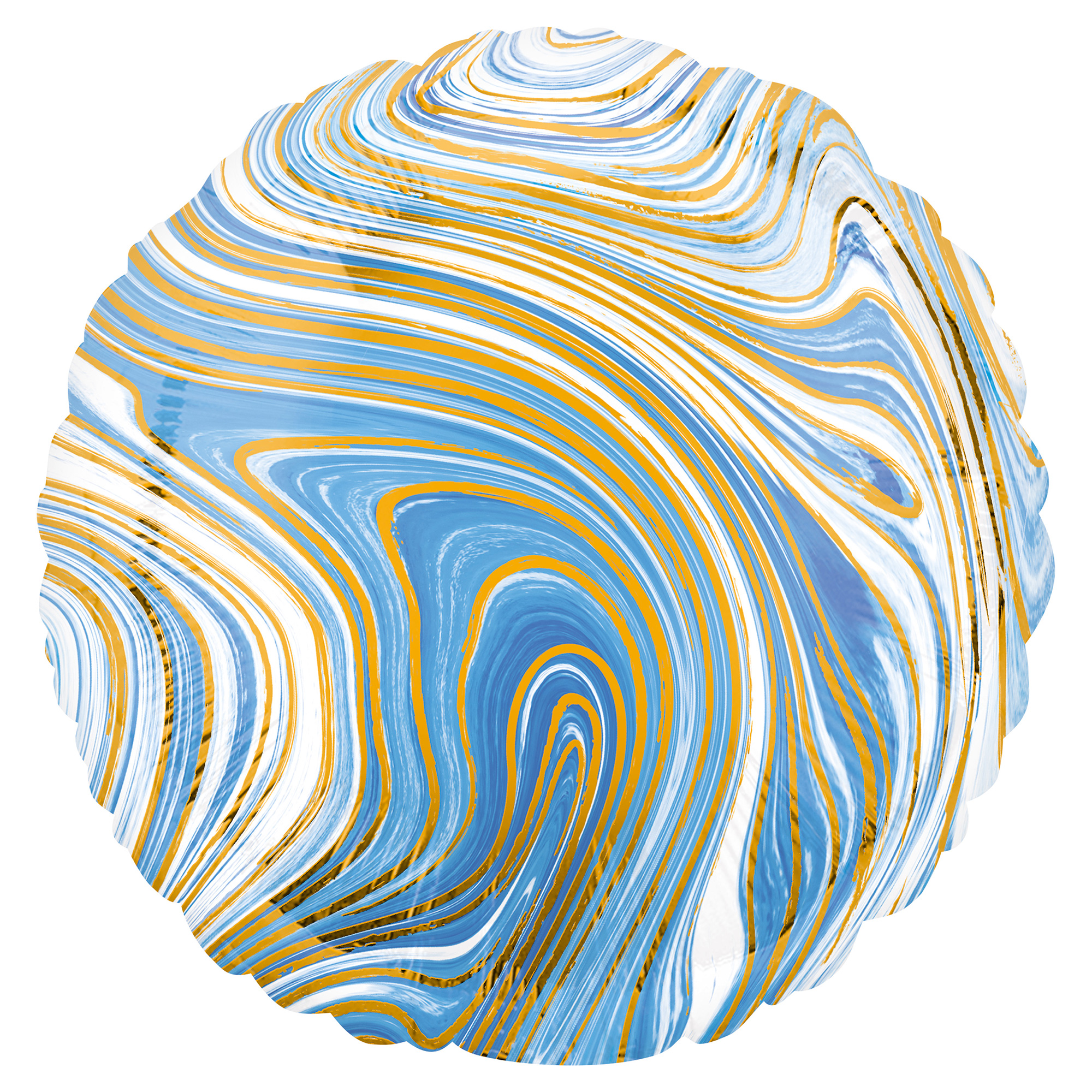 Blue Marble-Effect 17-Inch Round Foil Helium Balloon