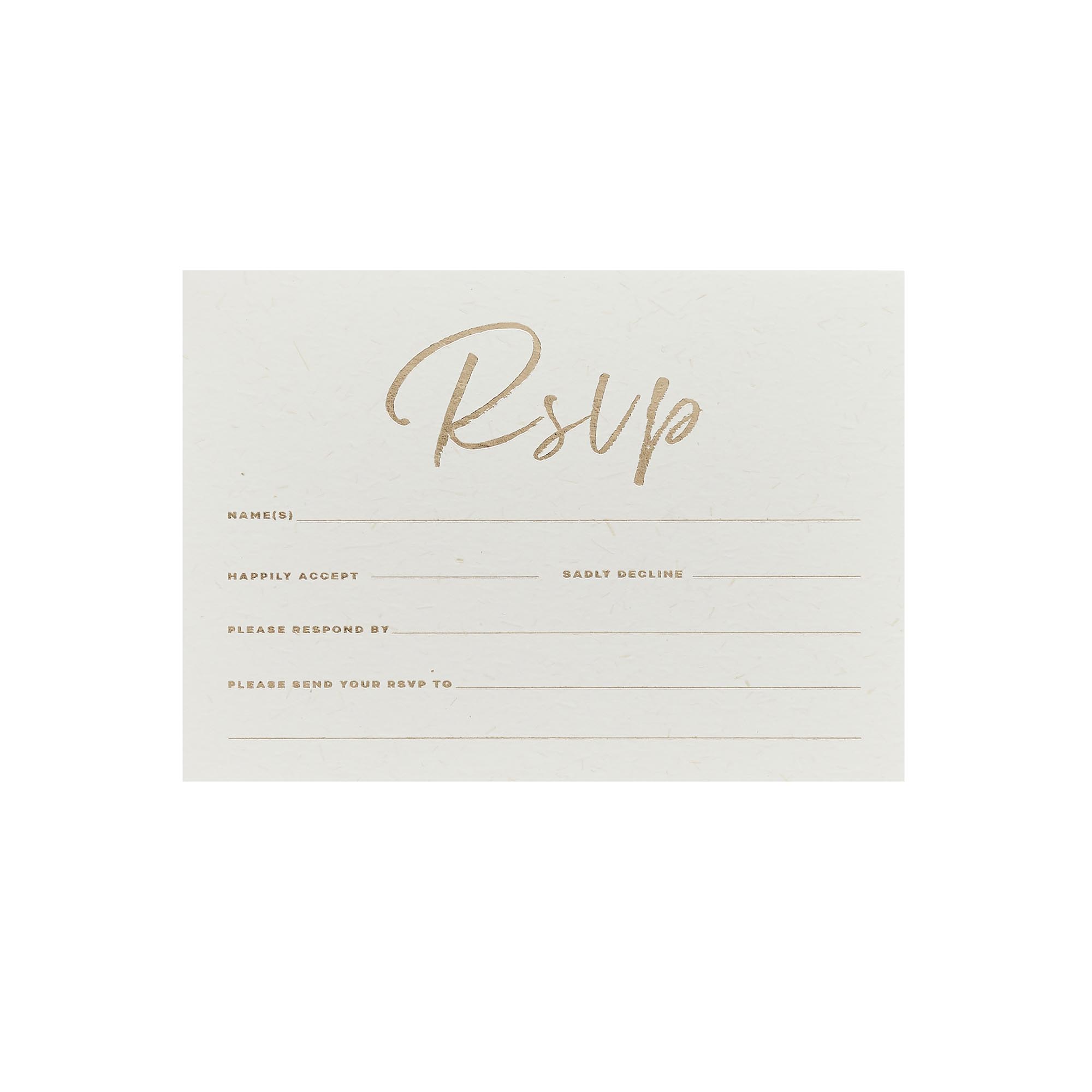 Gold Wedding RSVPs - Pack of 20