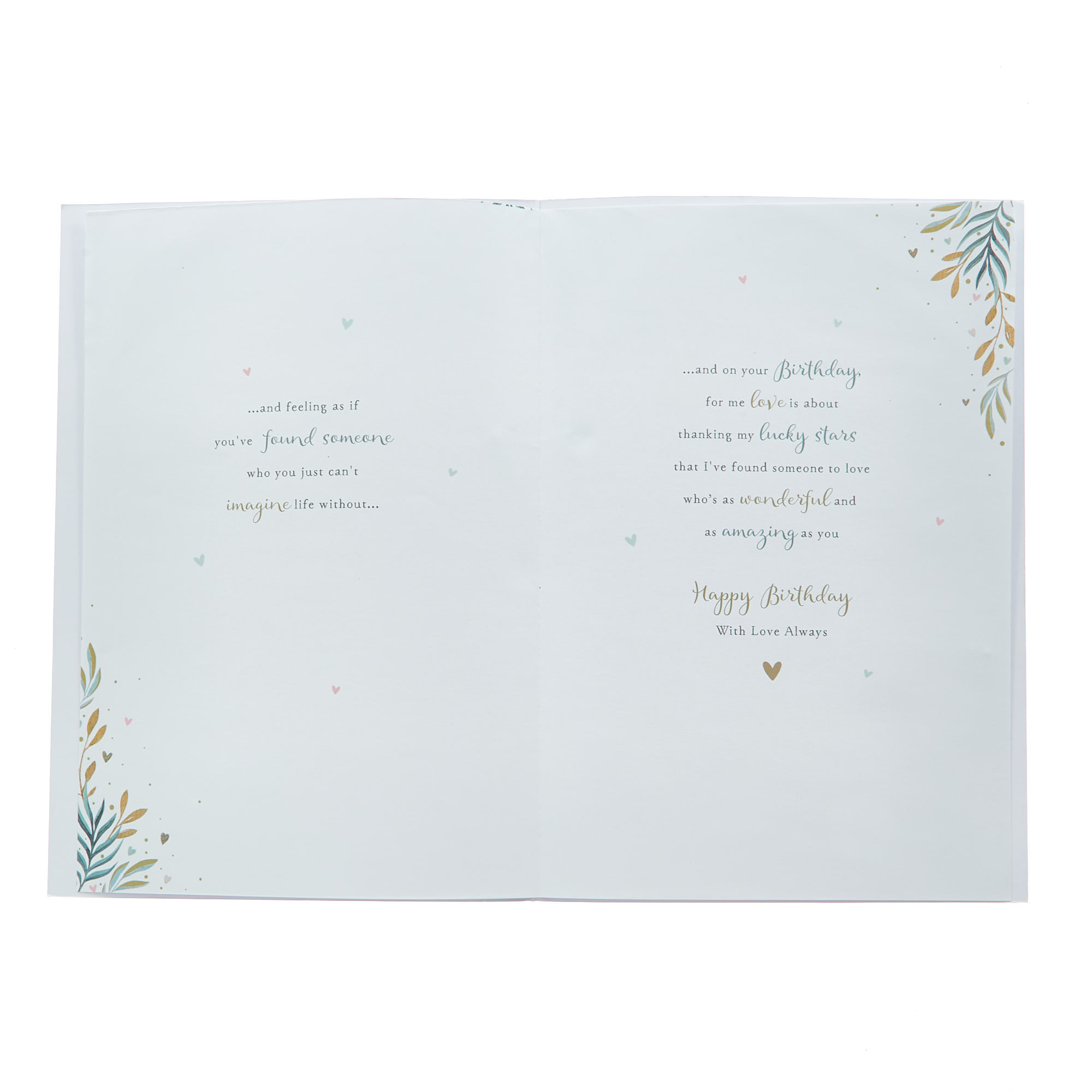 Birthday Card - The One I Love Sentimental Verse