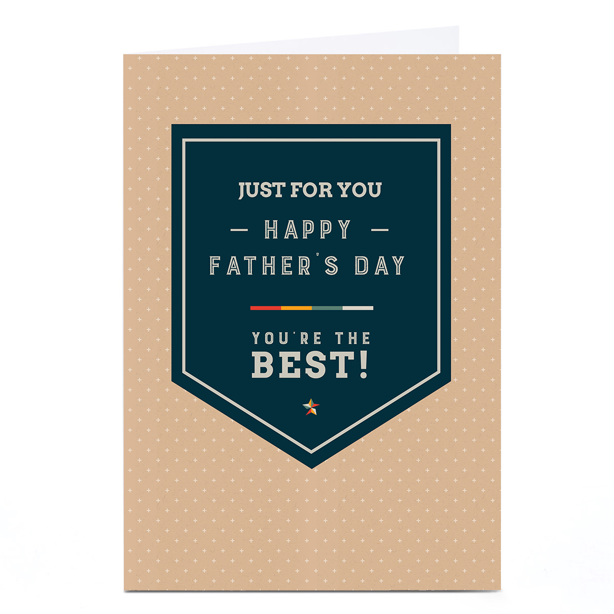 Personalised Father's Day Card - You're the Best Classic Bunting