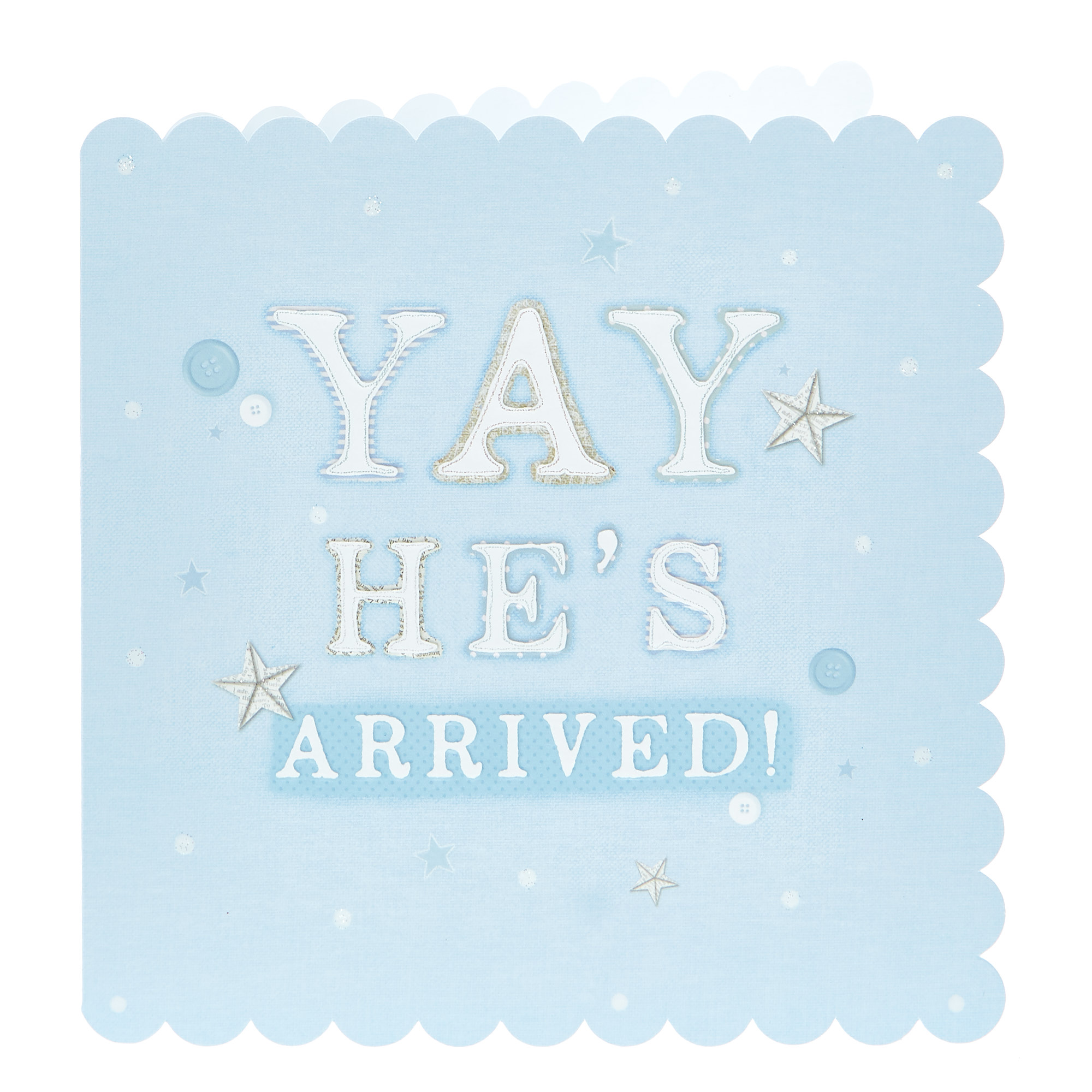 New Baby Card - Yay He's Arrived!