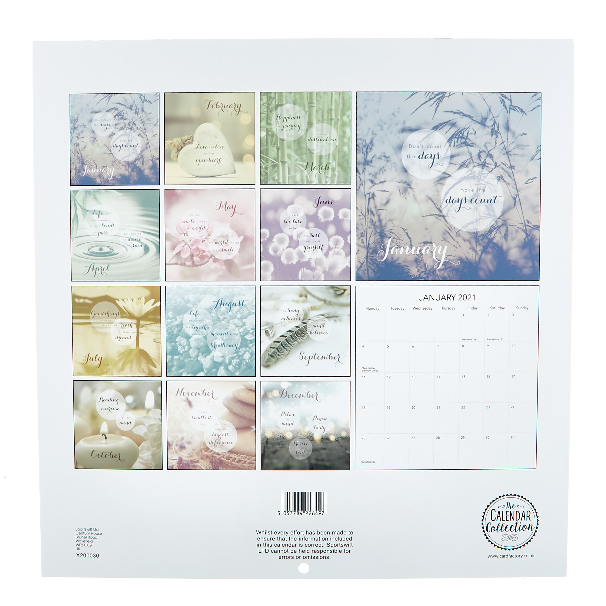 Mind, Body & Soul 2021 Calendar