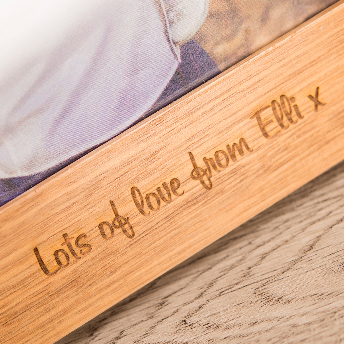 Personalised Engraved Wooden Photo Frame - Forever My Dad