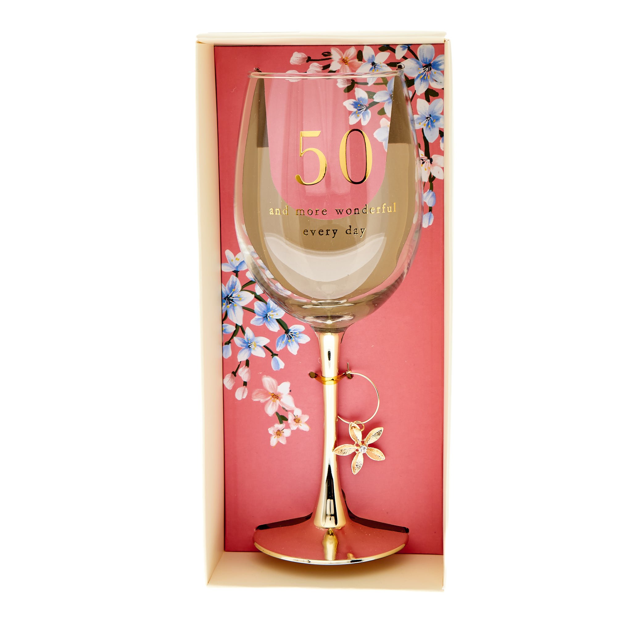 50th Birthday Wine Glass