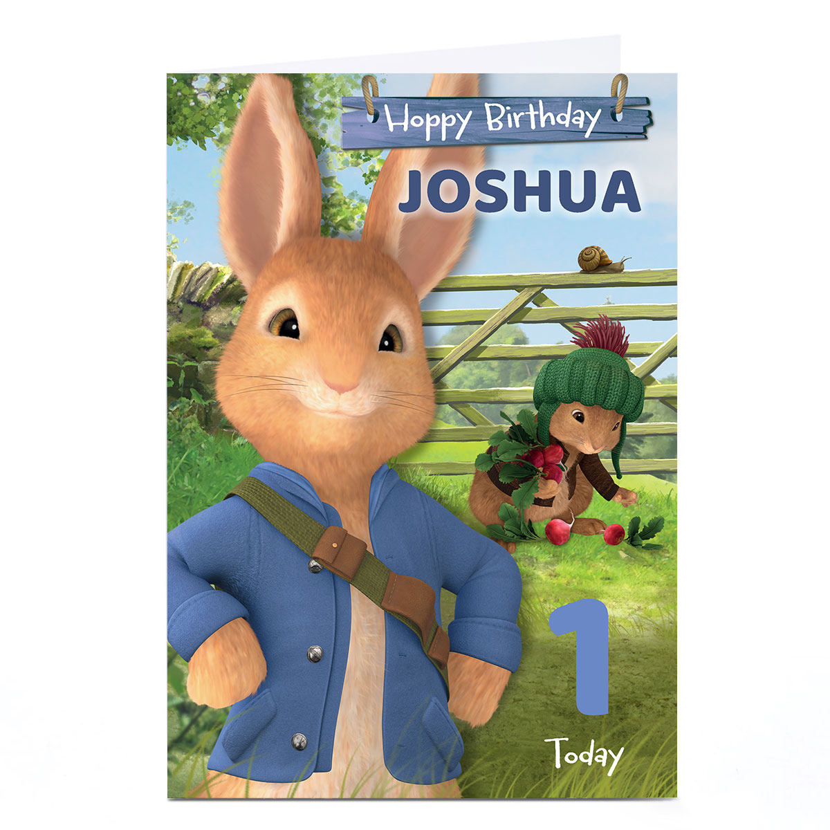 Personalised Peter Rabbit Birthday Card - Peter & Benjamin, Editable Age