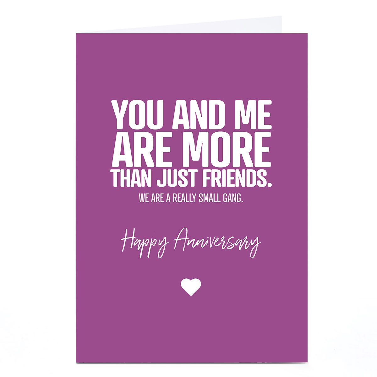Personalised Punk Cards Anniversary Card - More Than Friends