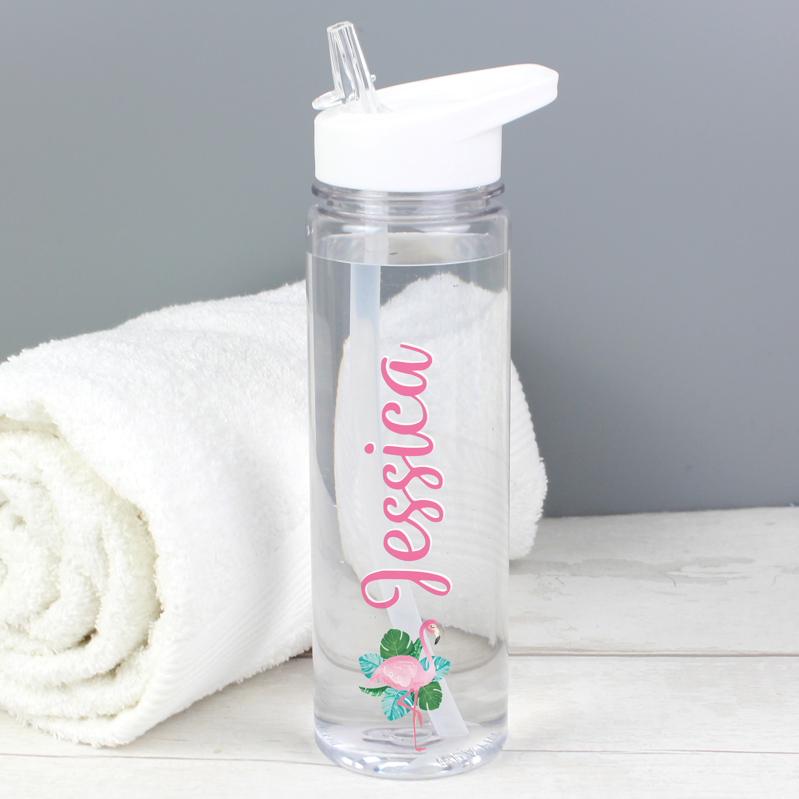 Personalised Water Bottle - Flamingo