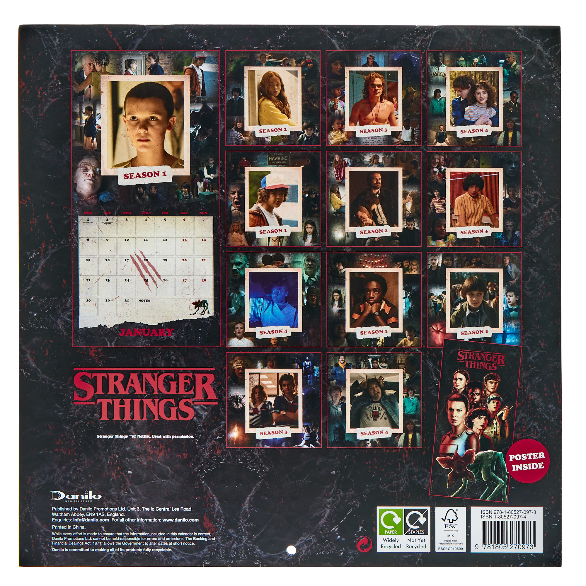 Stranger Things Official 2024 Square Calendar