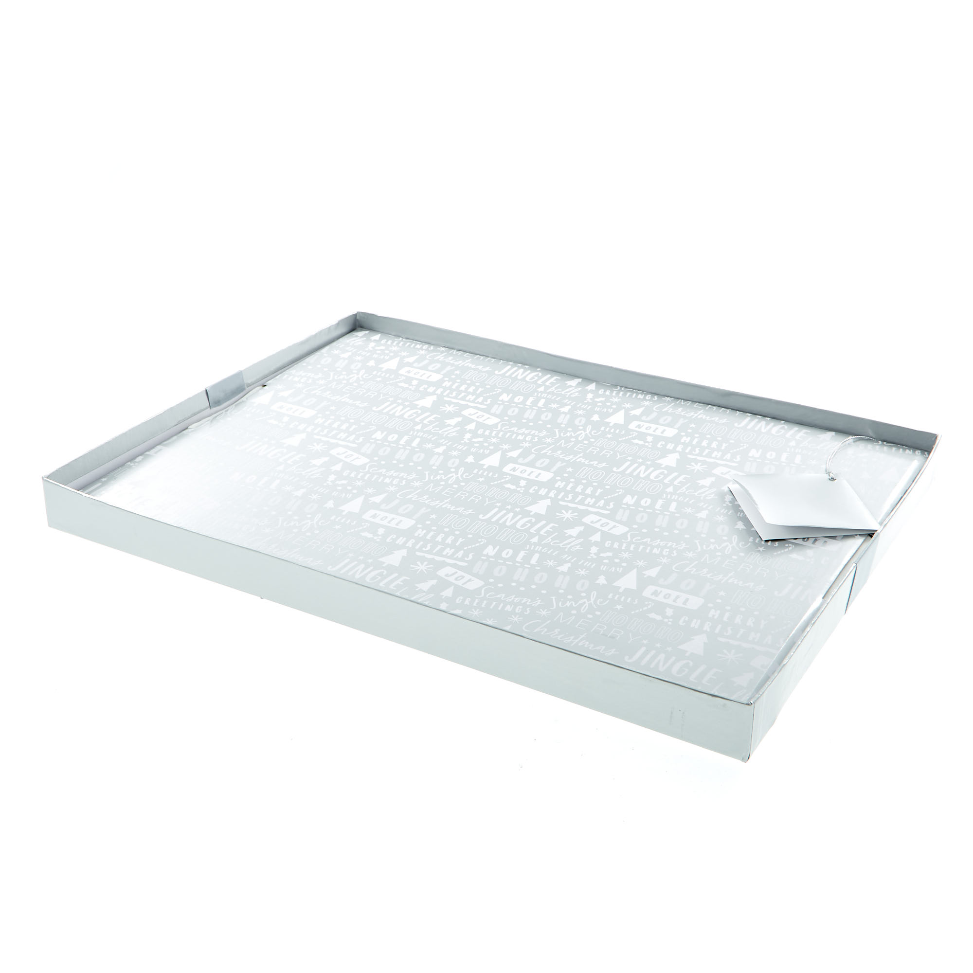 Silver Type Flat-Pack Christmas Gown Gift Box