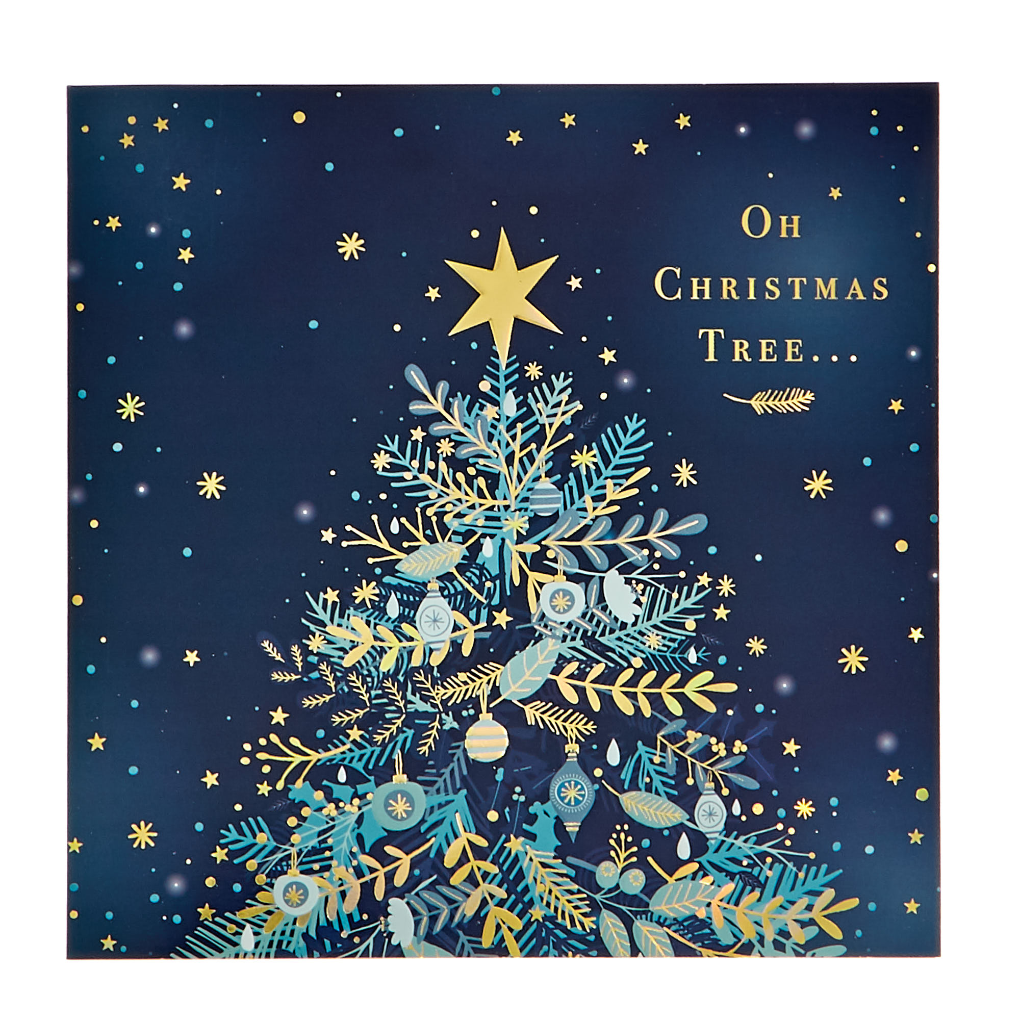 10 Deluxe Charity Boxed Christmas Cards - Navy & gold (2 Designs)