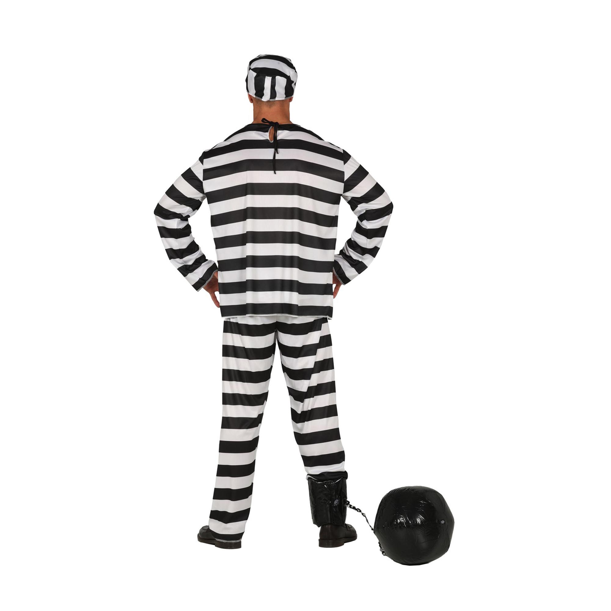 Adult Convict Fancy Dress Costume 