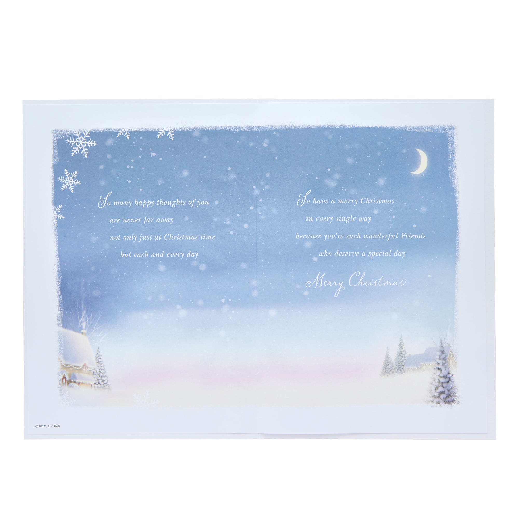 Wonderful Friends Snowmen Verse Christmas Card