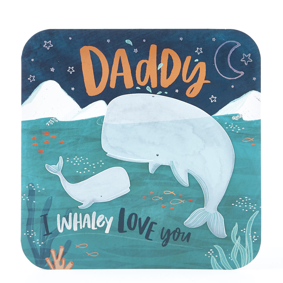 Father's Day Card - Exquisite Collection Daddy Whales