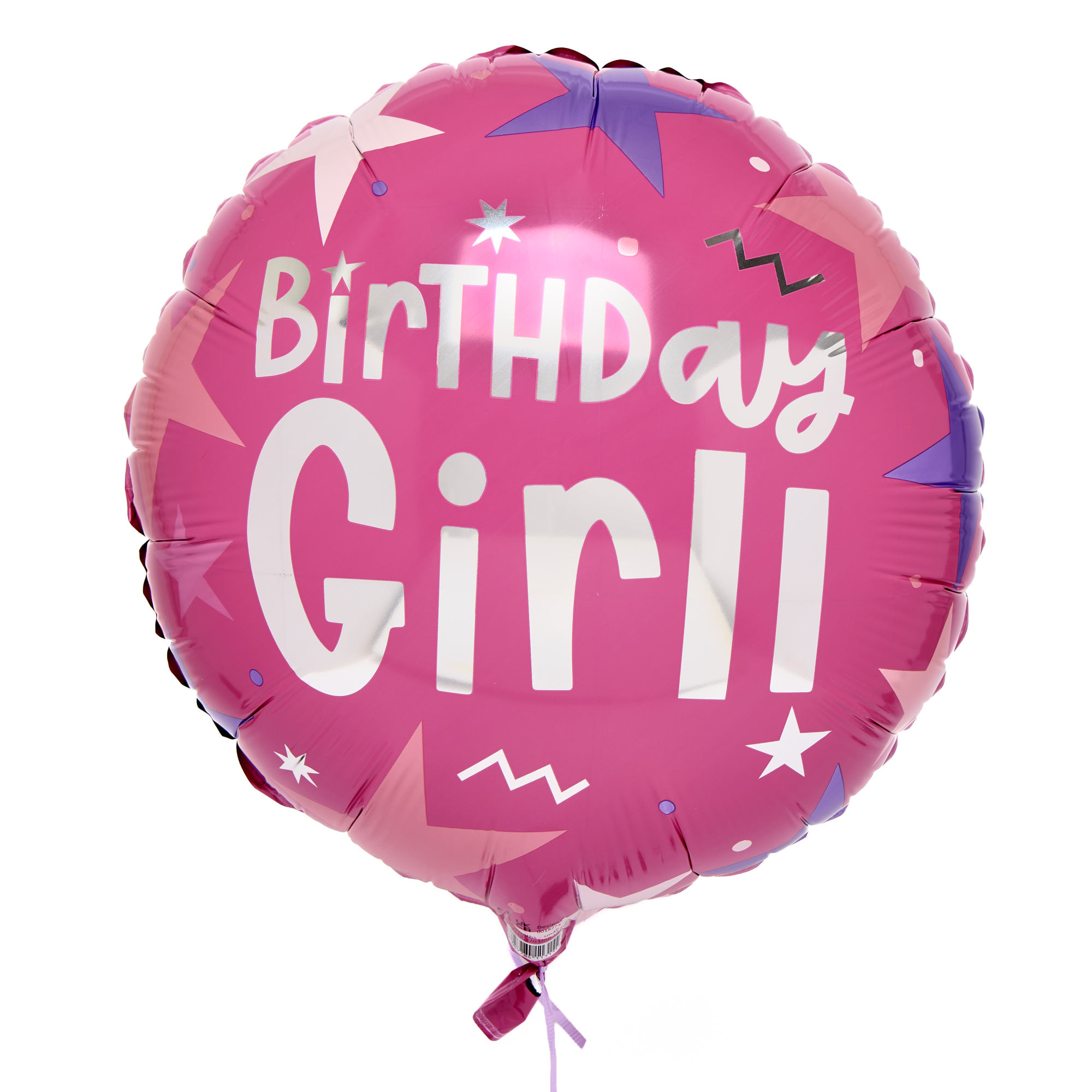 Pink Starry Birthday Girl 18-Inch Foil Helium Balloon