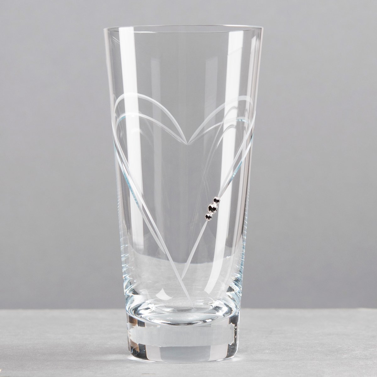 Crystal Embellished Glass Vase