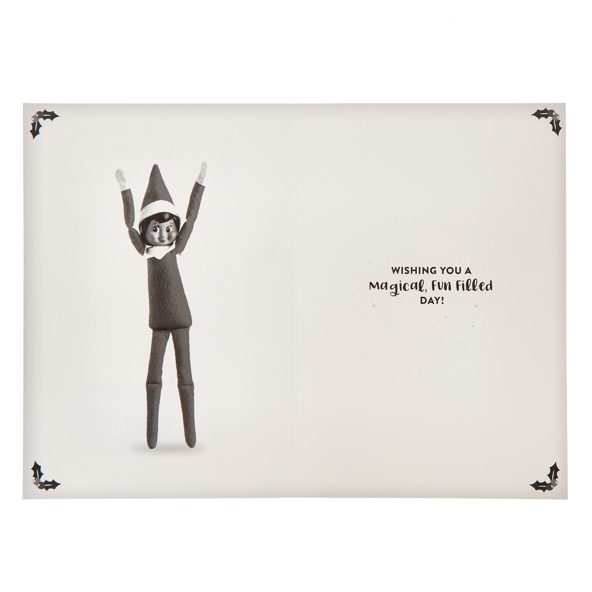 Special Little Girl Elf on Shelf Giant Christmas Card