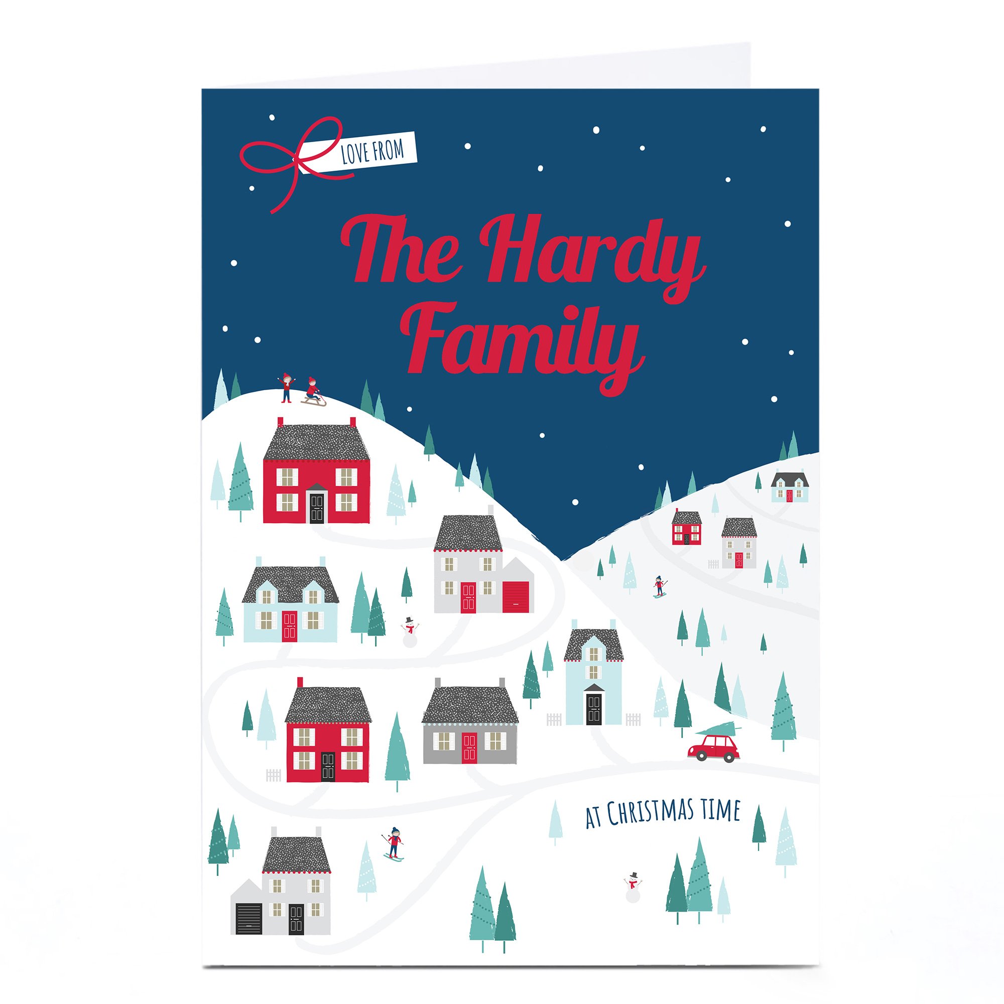 Personalised Christmas Card - Love From 'Family Name