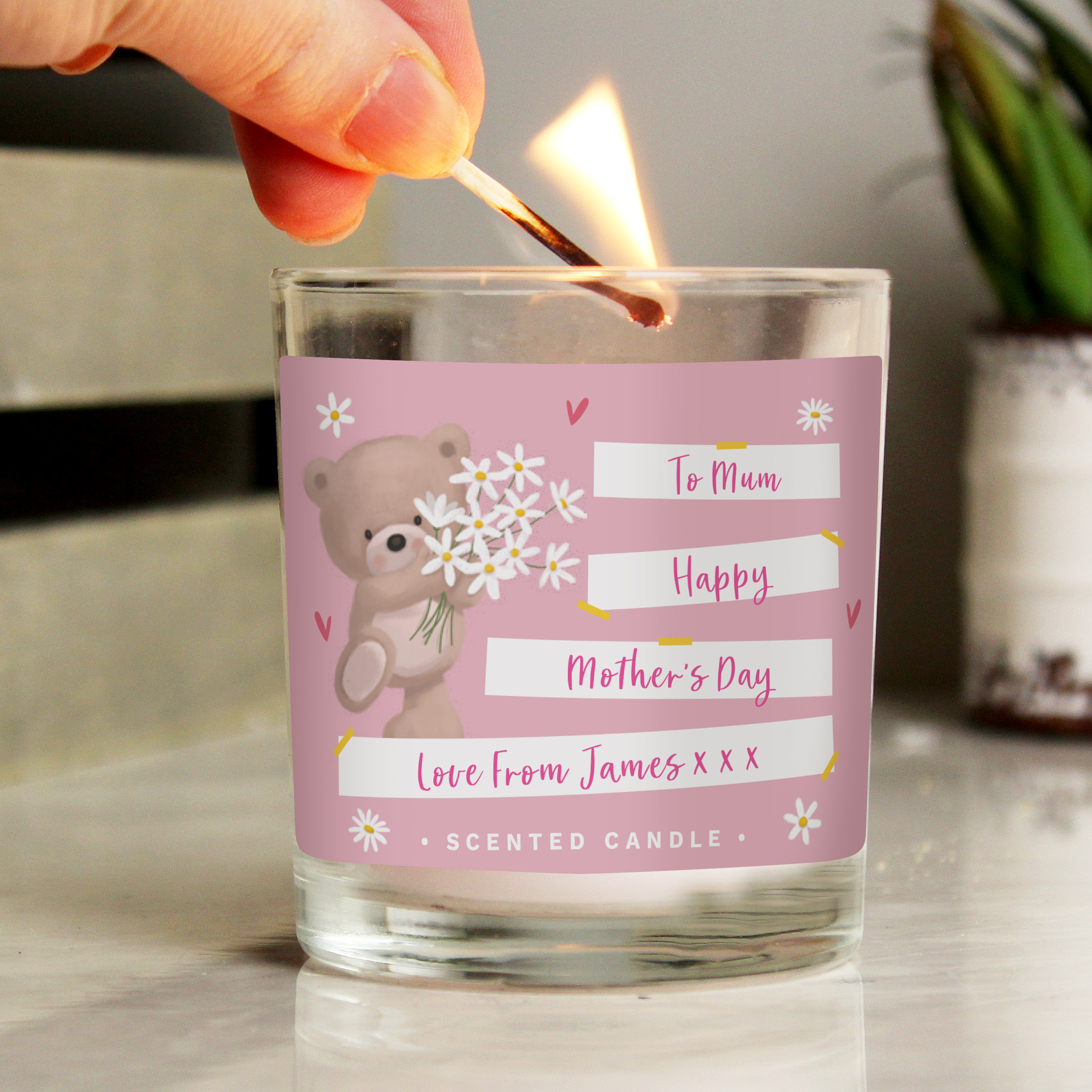 Personalised Hugs Small Candle In A Jar