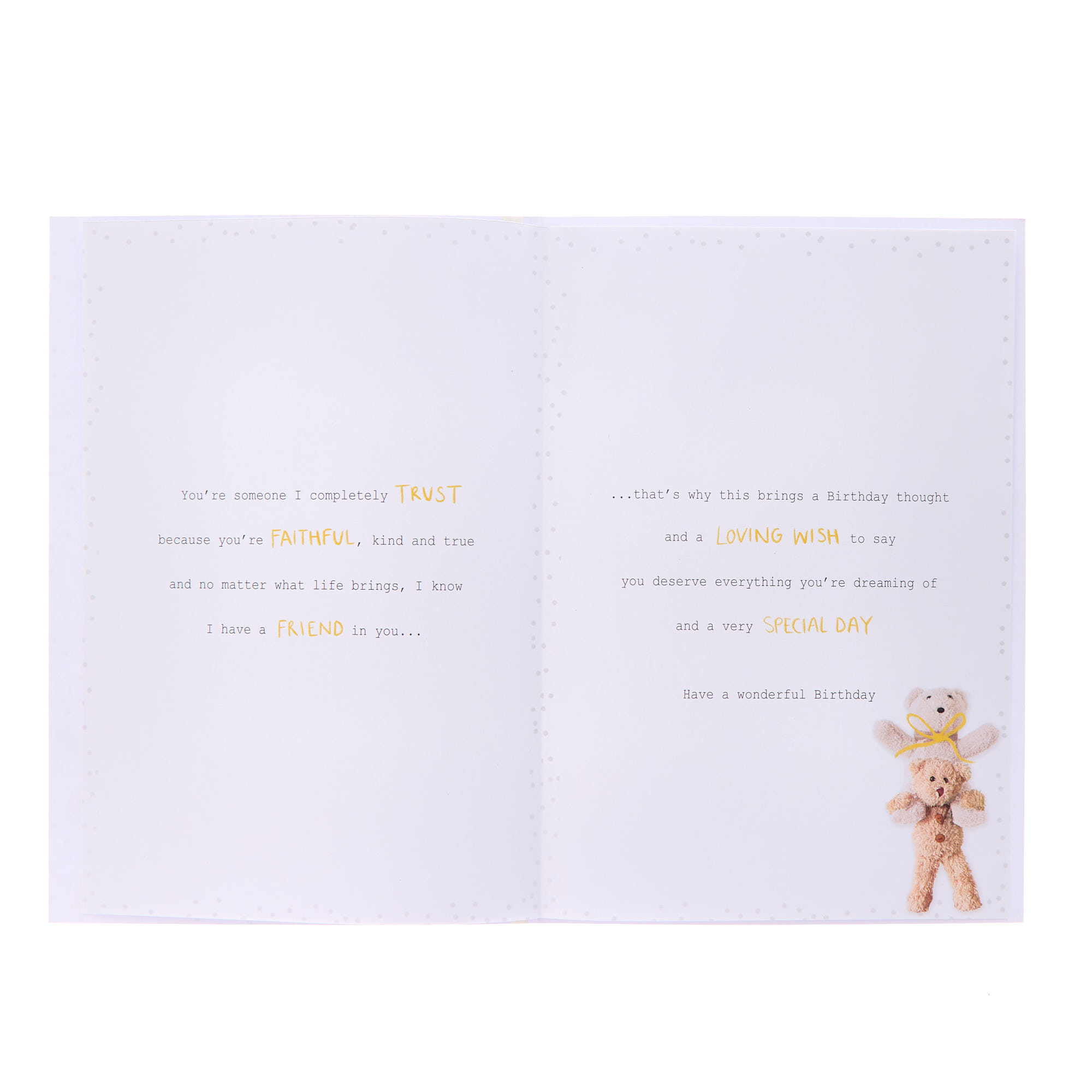 Wonderful Friend Teddy Bears Birthday Card