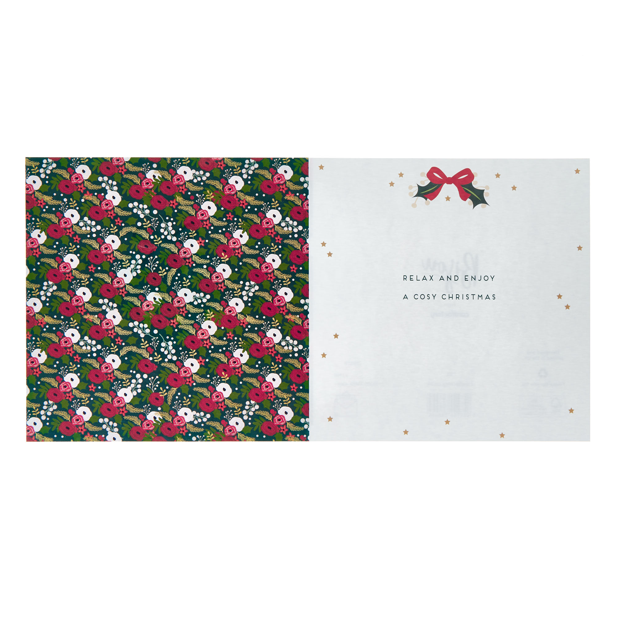 Nan Floral Heart Christmas Card