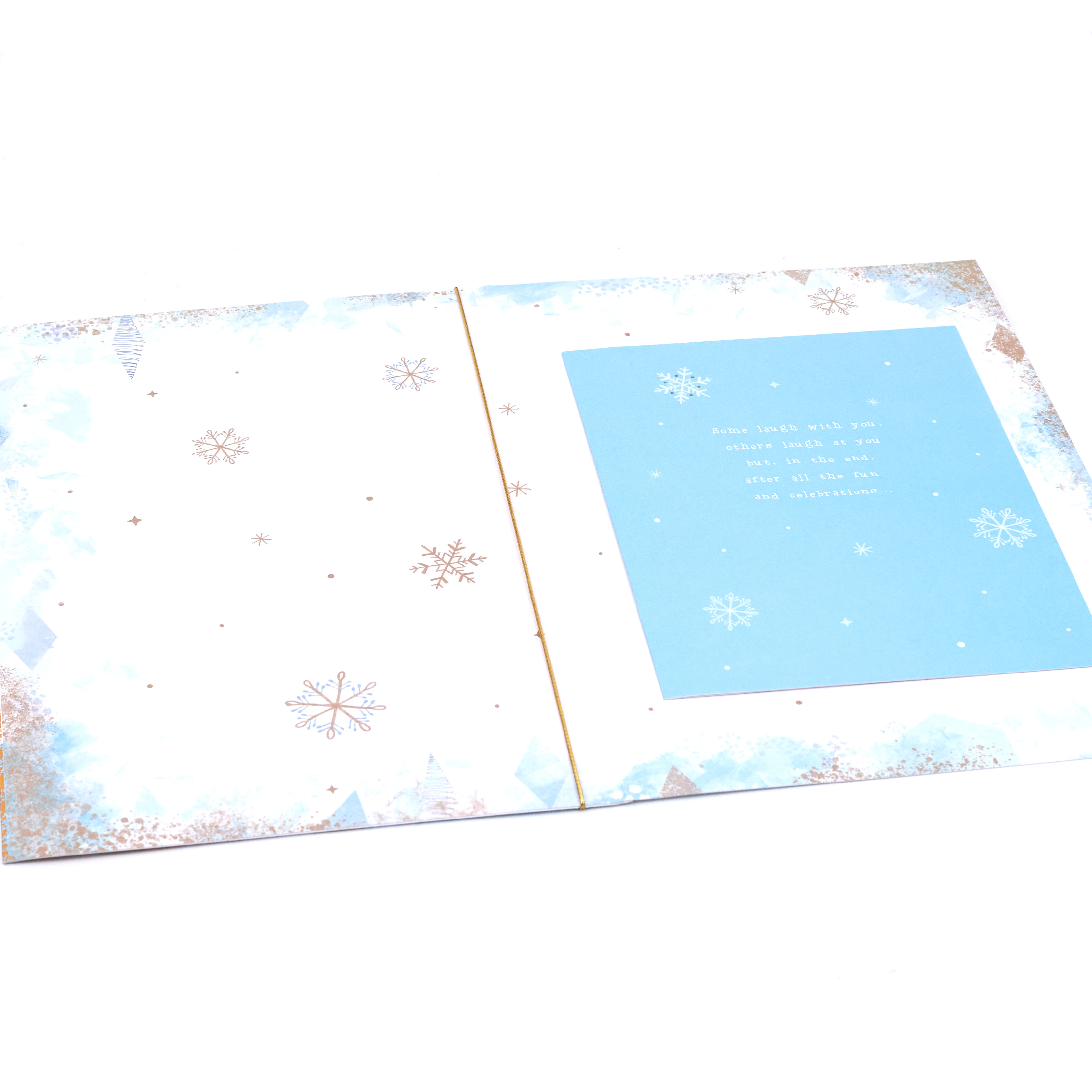 Christmas Card - True Friends, Snowflakes And Classic Verse