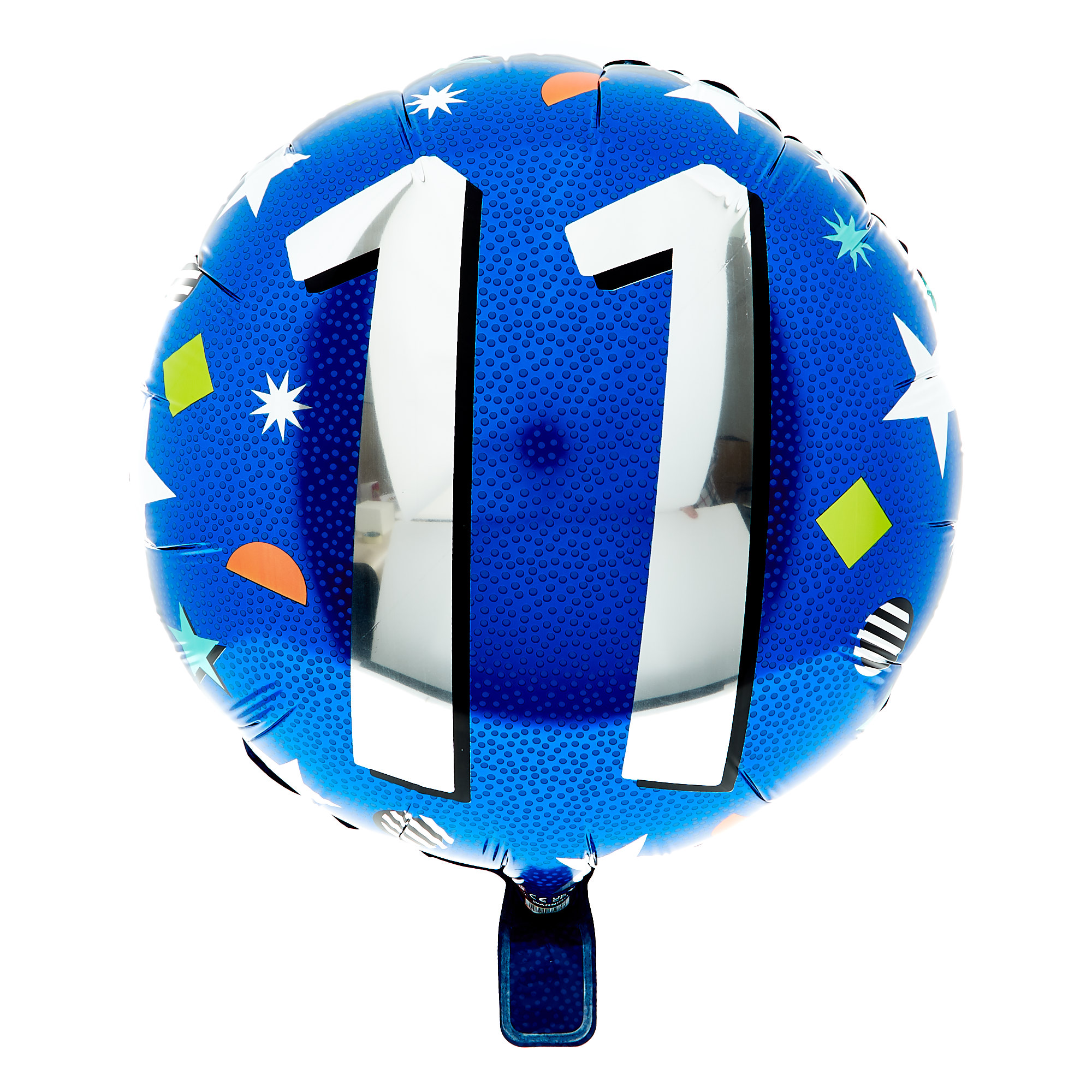 Blue & Silver 11th Birthday Foil Helium Balloon 