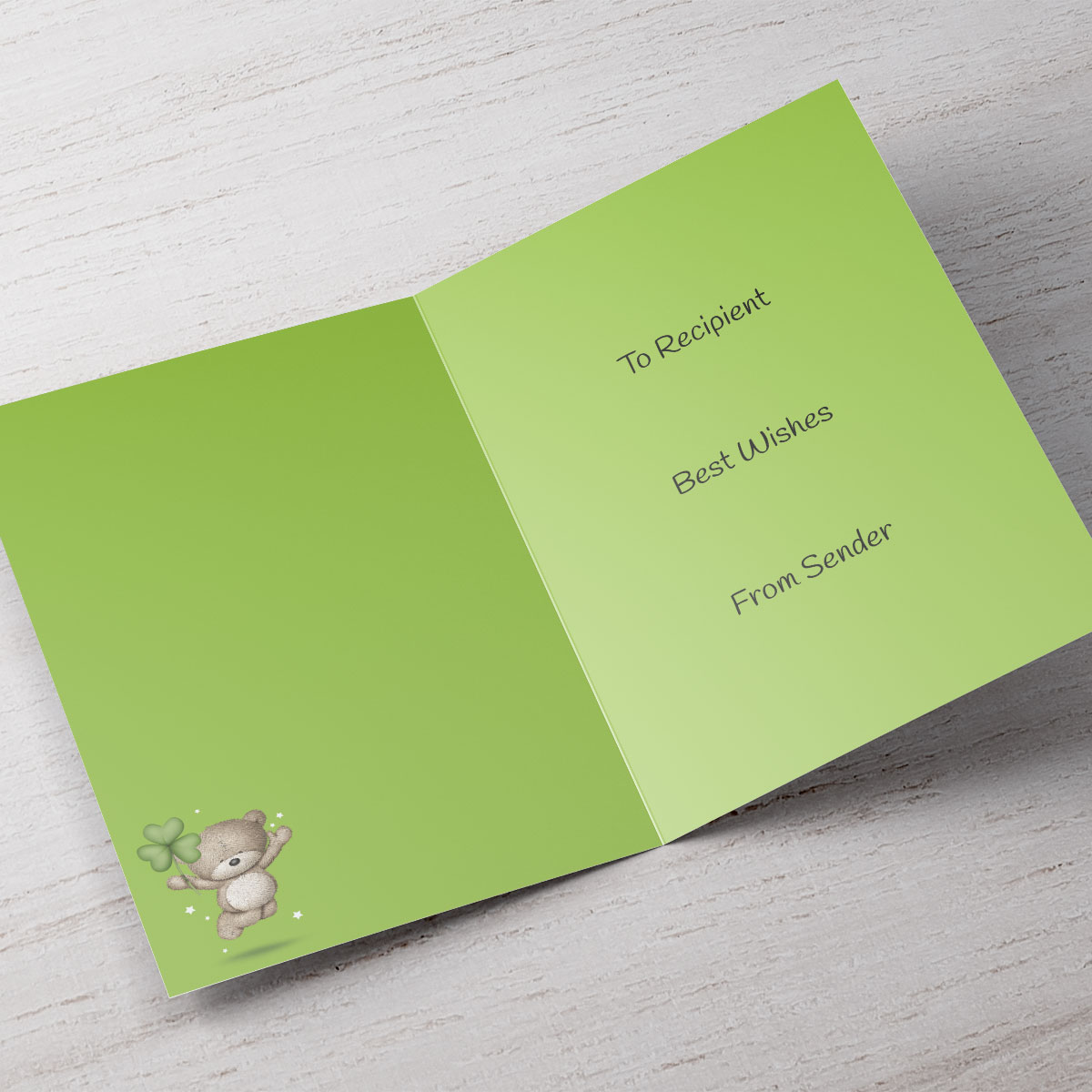 Hugs Personalised St Patrick's Day Card - Three Leaf Clover