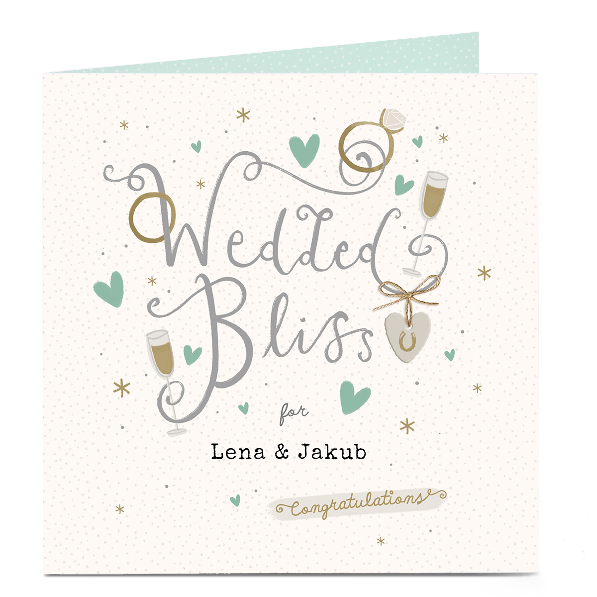 Personalised Wedding Card - Wedded Bliss