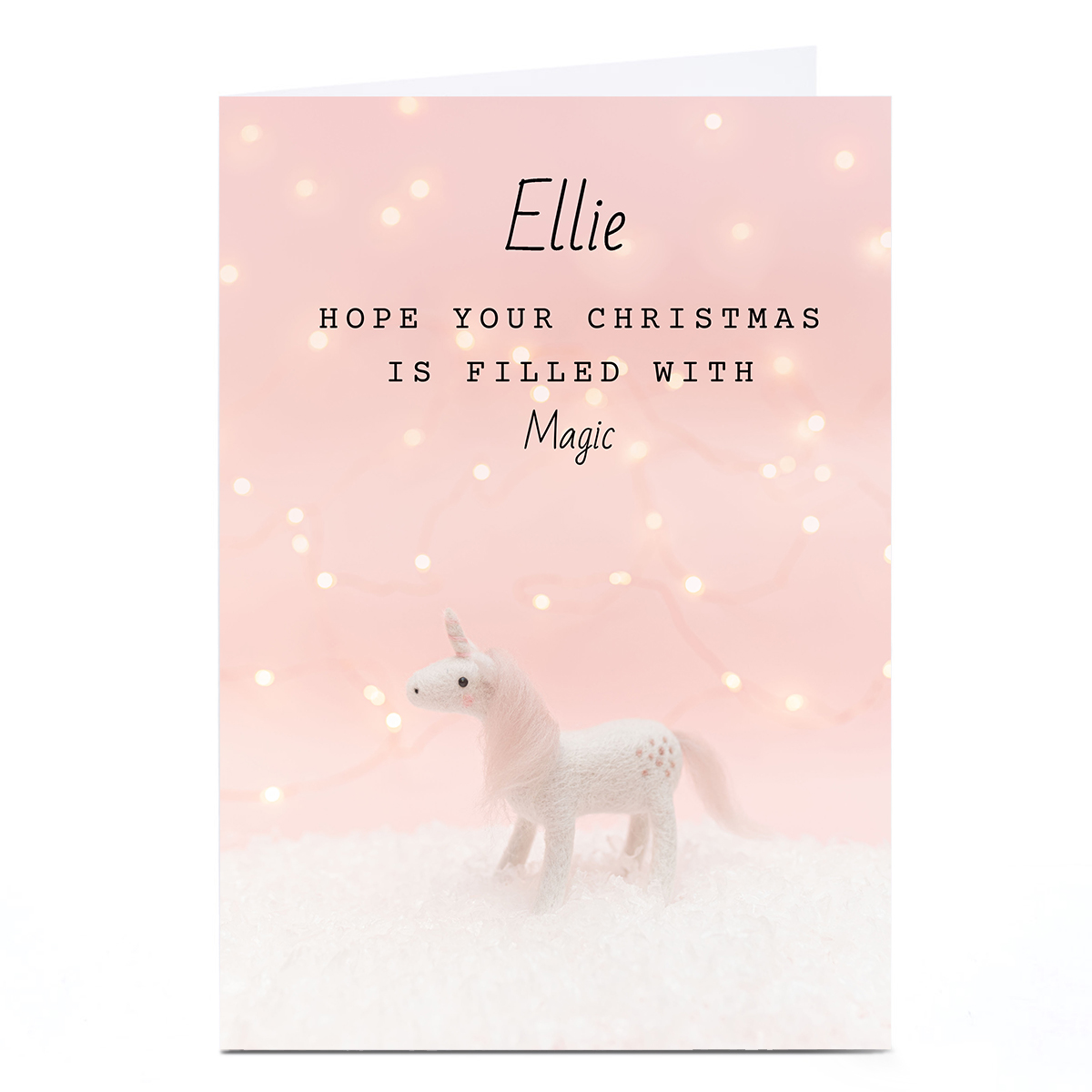 Personalised Lemon & Sugar Christmas Card - Unicorn
