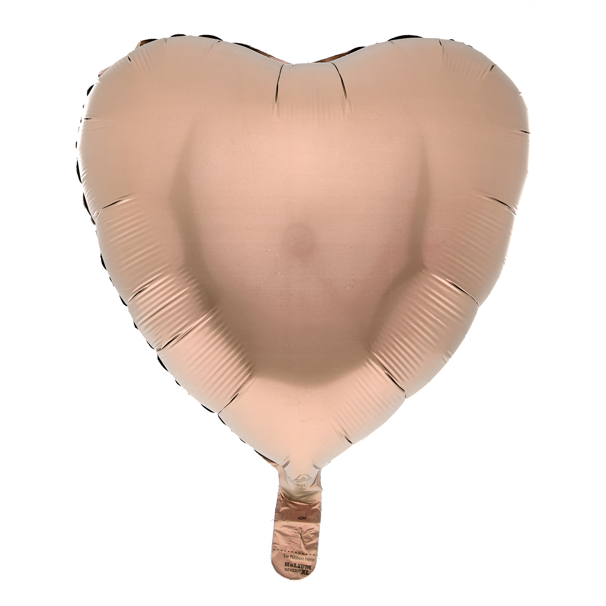 Rose Gold Satin Heart Foil Helium Balloon - 18 Inches