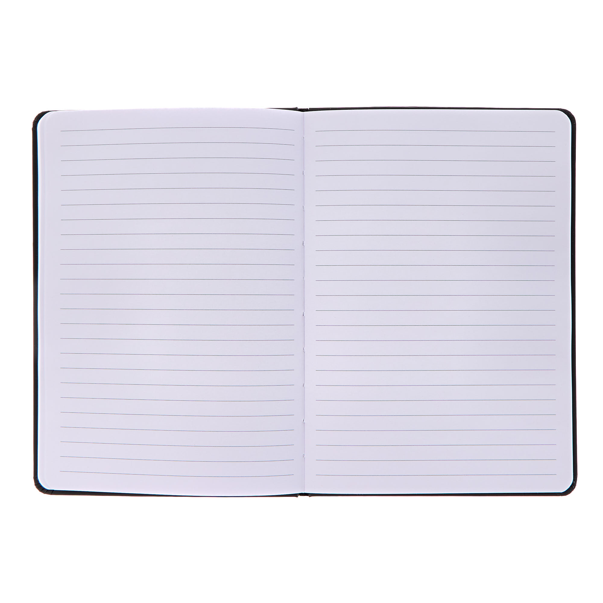 Black A5 Lined Notebook
