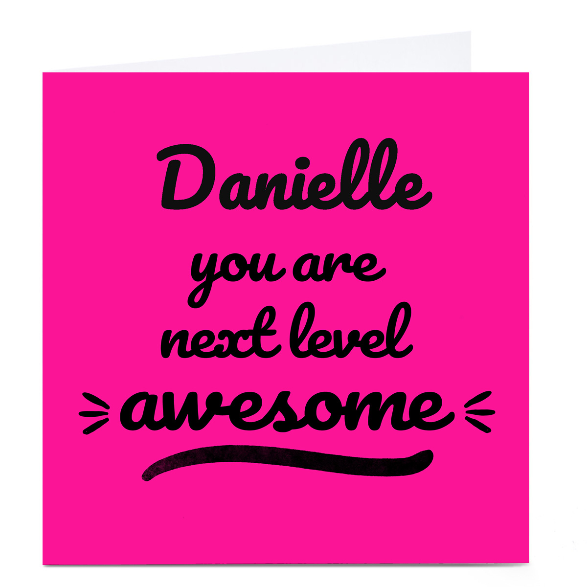 Personalised Card - You Are Next Level Awesome, Pink