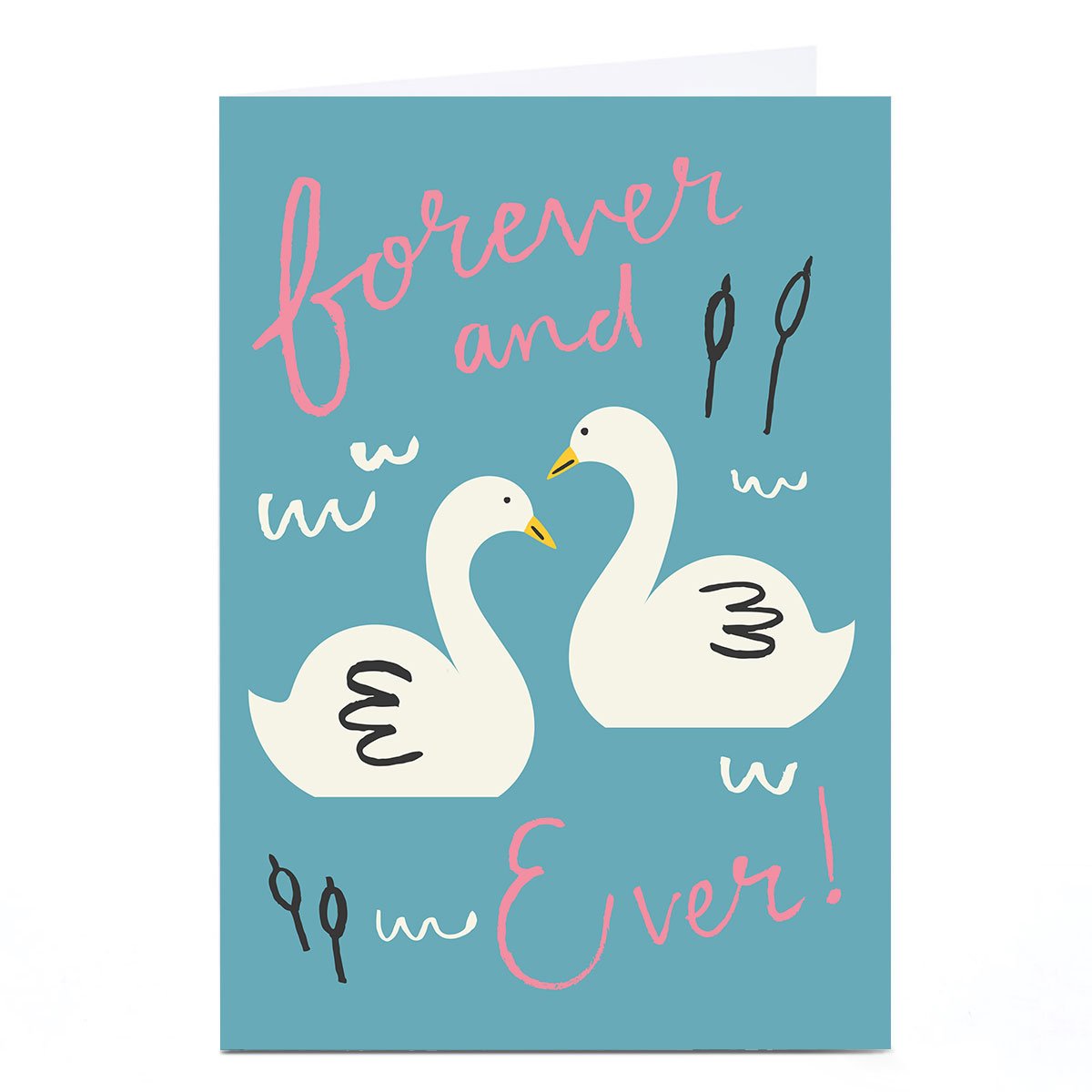 Personalised Ashley Le Quere Card - Two Swans