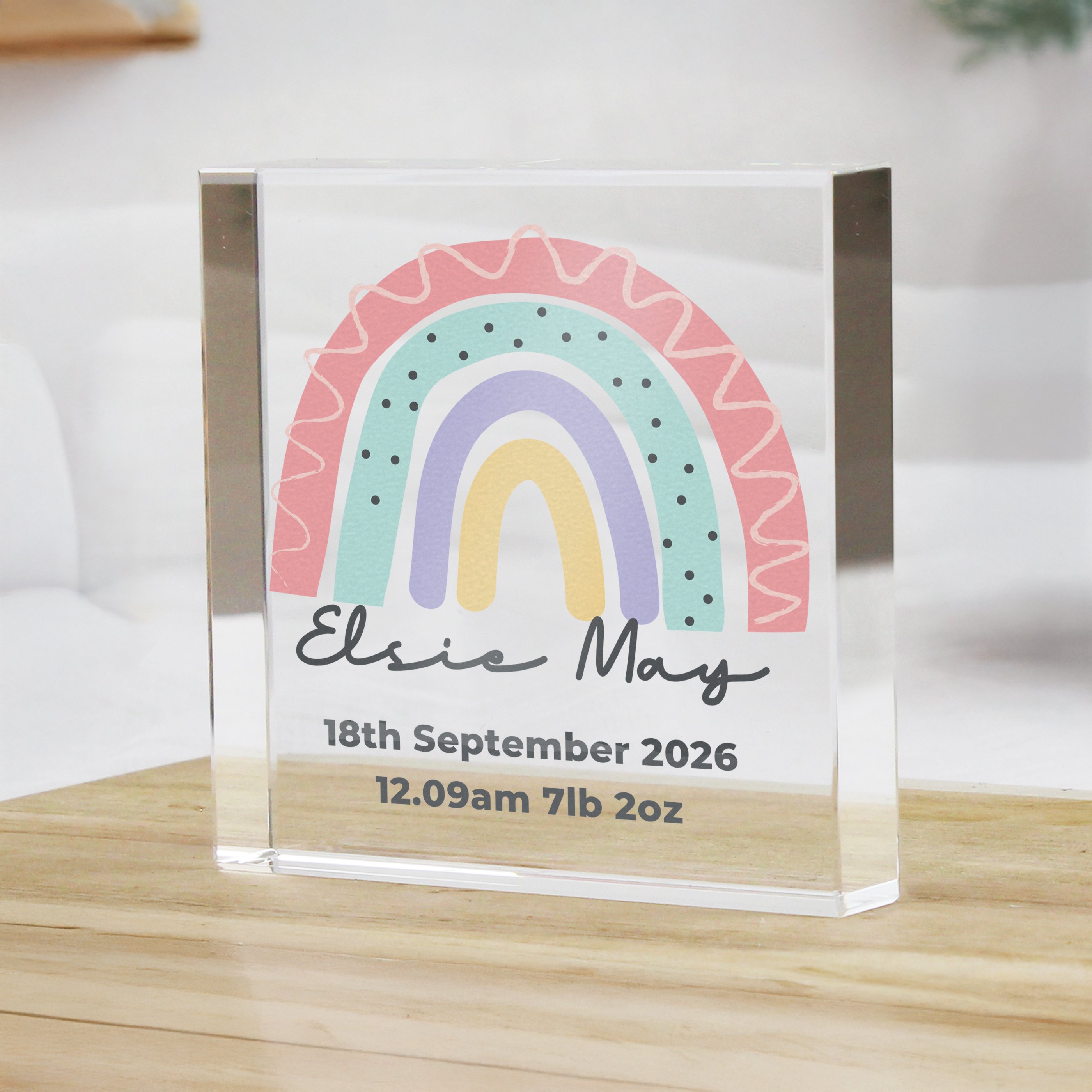 Personalised Rainbow Crystal Token