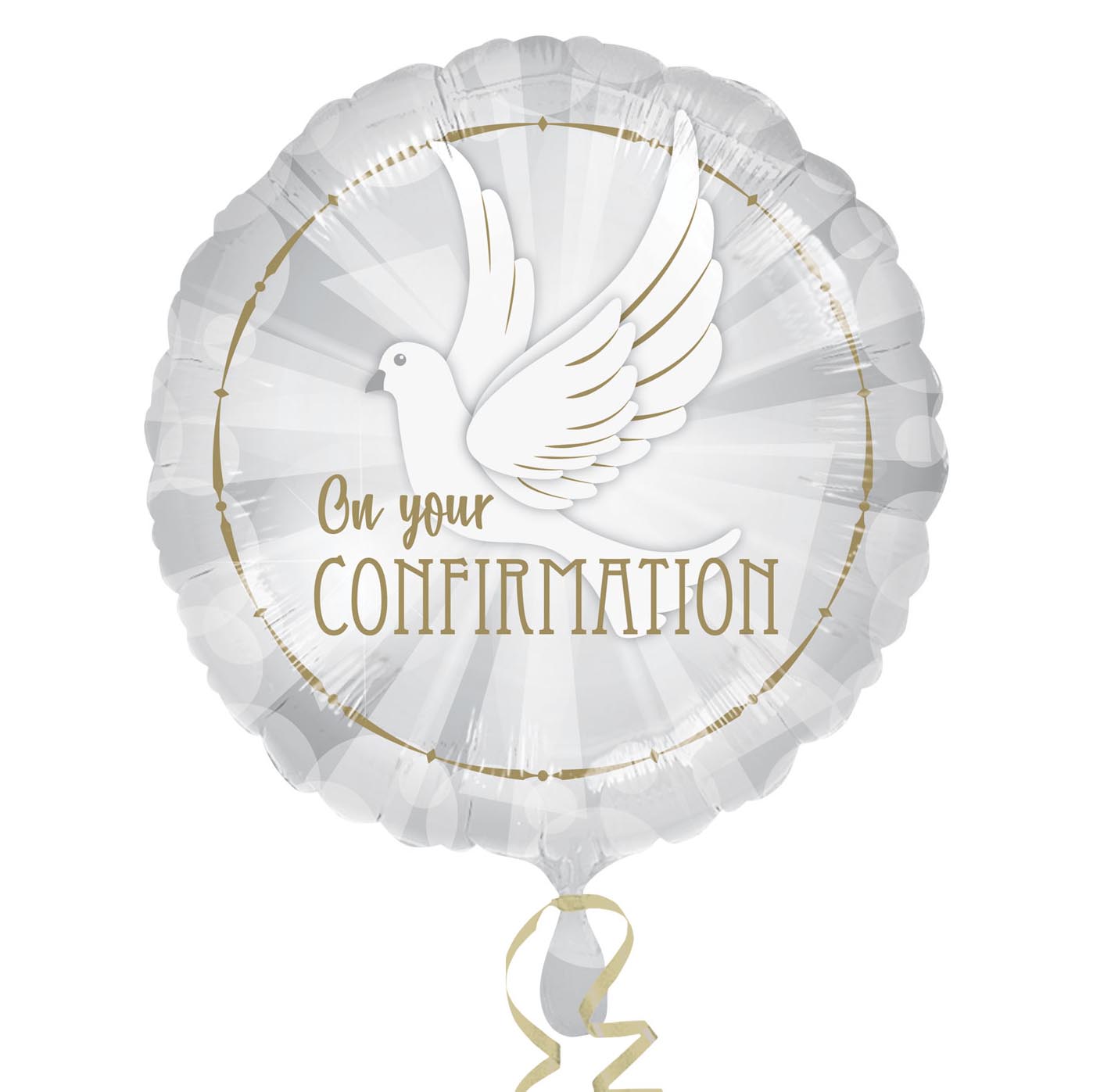 18-Inch Confirmation Dove Foil Helium Balloon