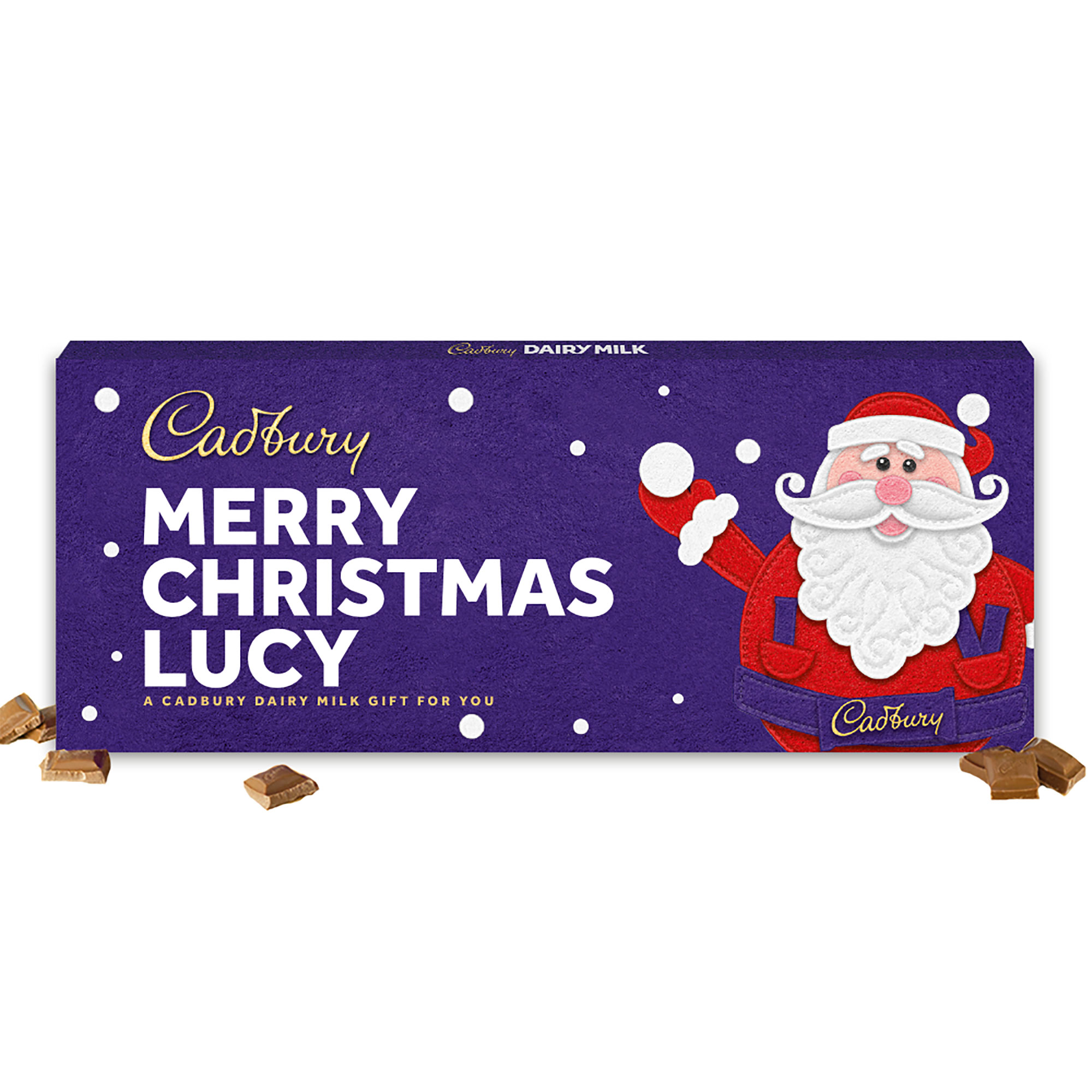Buy Personalised Santa Emoji Cadbury Dairy Milk Chocolate (850g) for