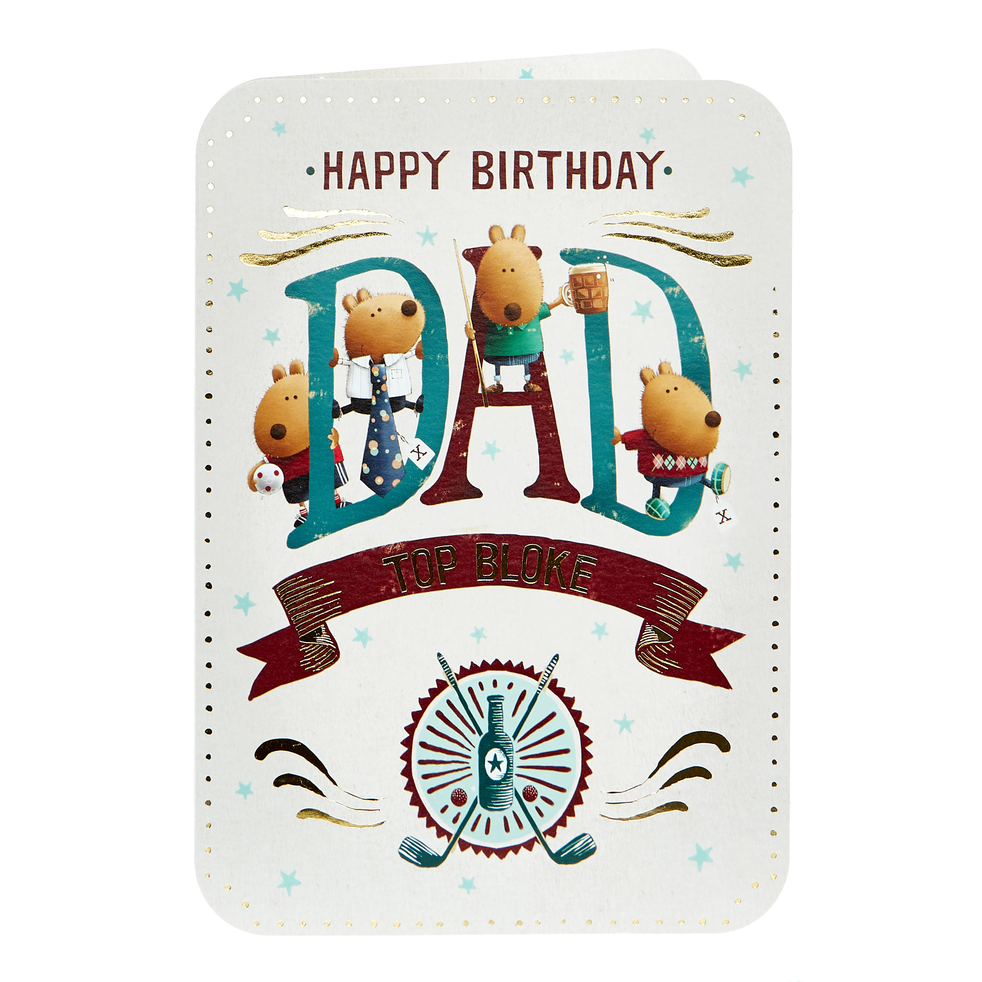 Birthday Card - Dad, Top Blike
